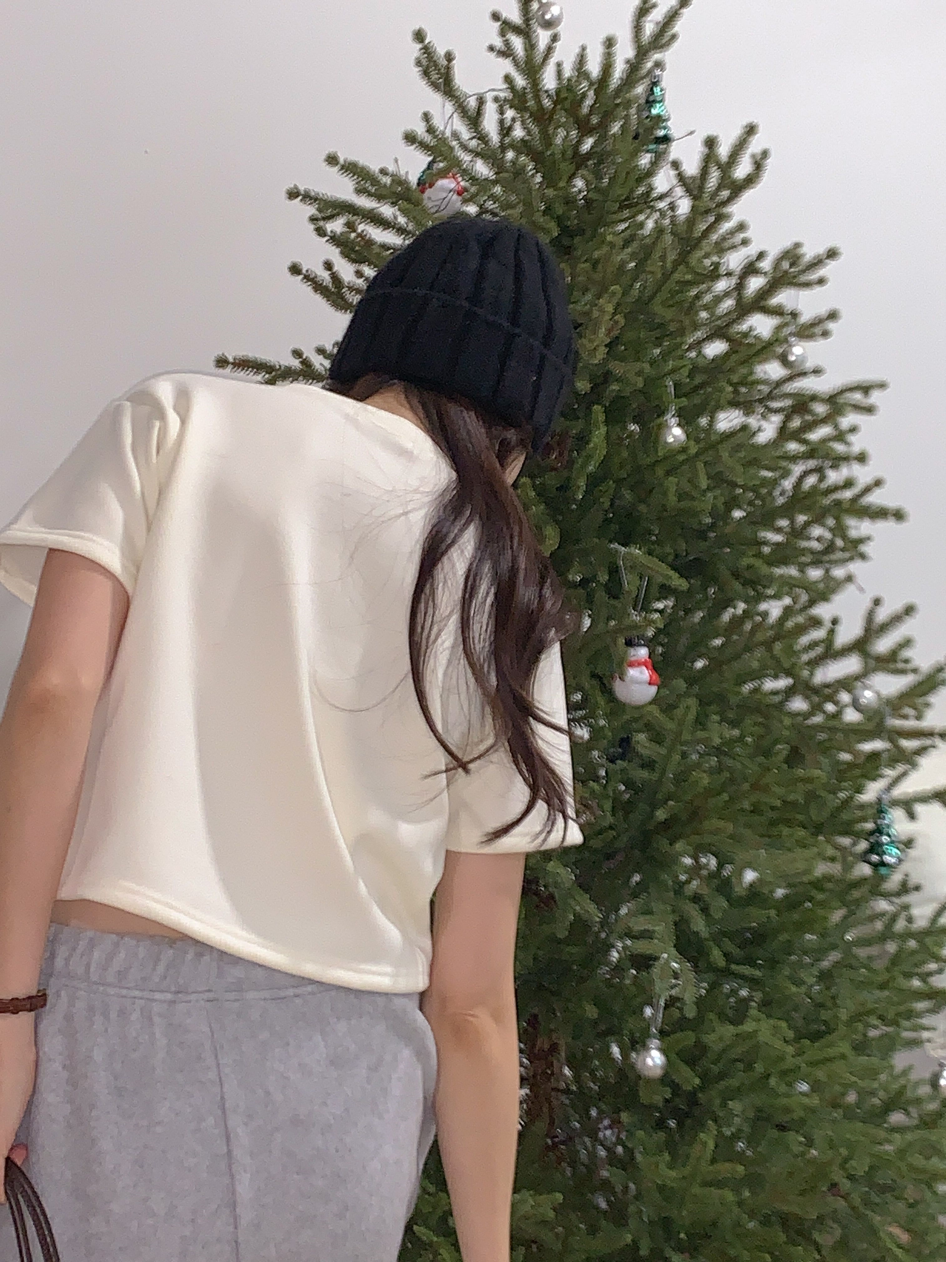 裏起毛ラウンドネック半袖プリントカラーTシャツ | 詳細画像10