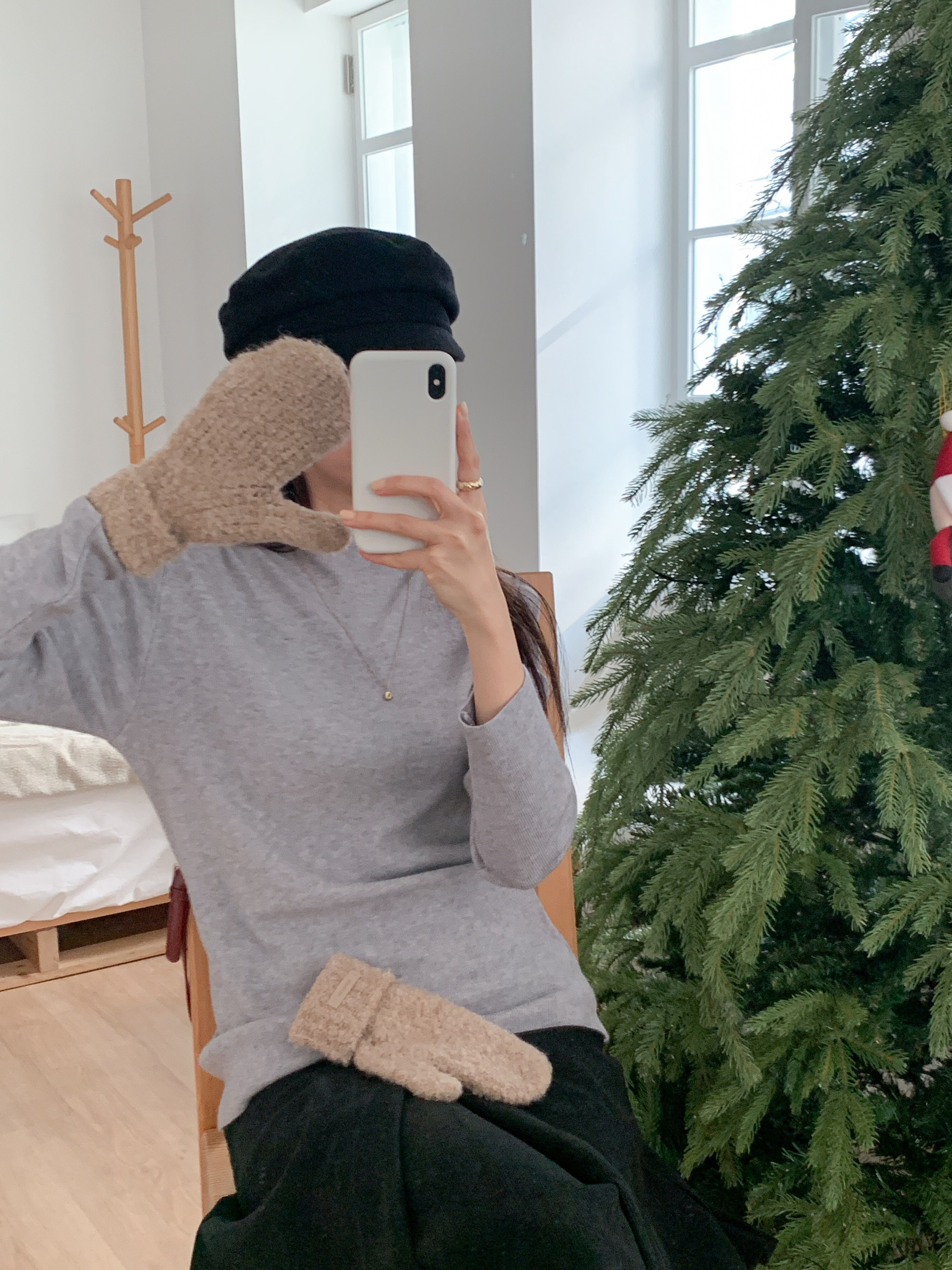 ハーフネック長袖無地カラーニット | 詳細画像3