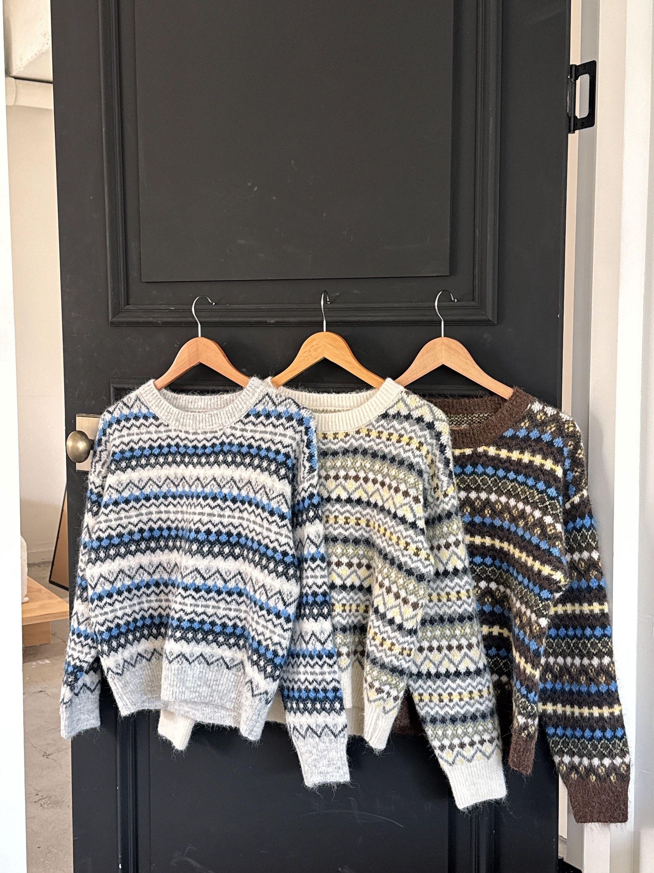 ウール混ラウンドネックルーズカラーニット | 詳細画像21