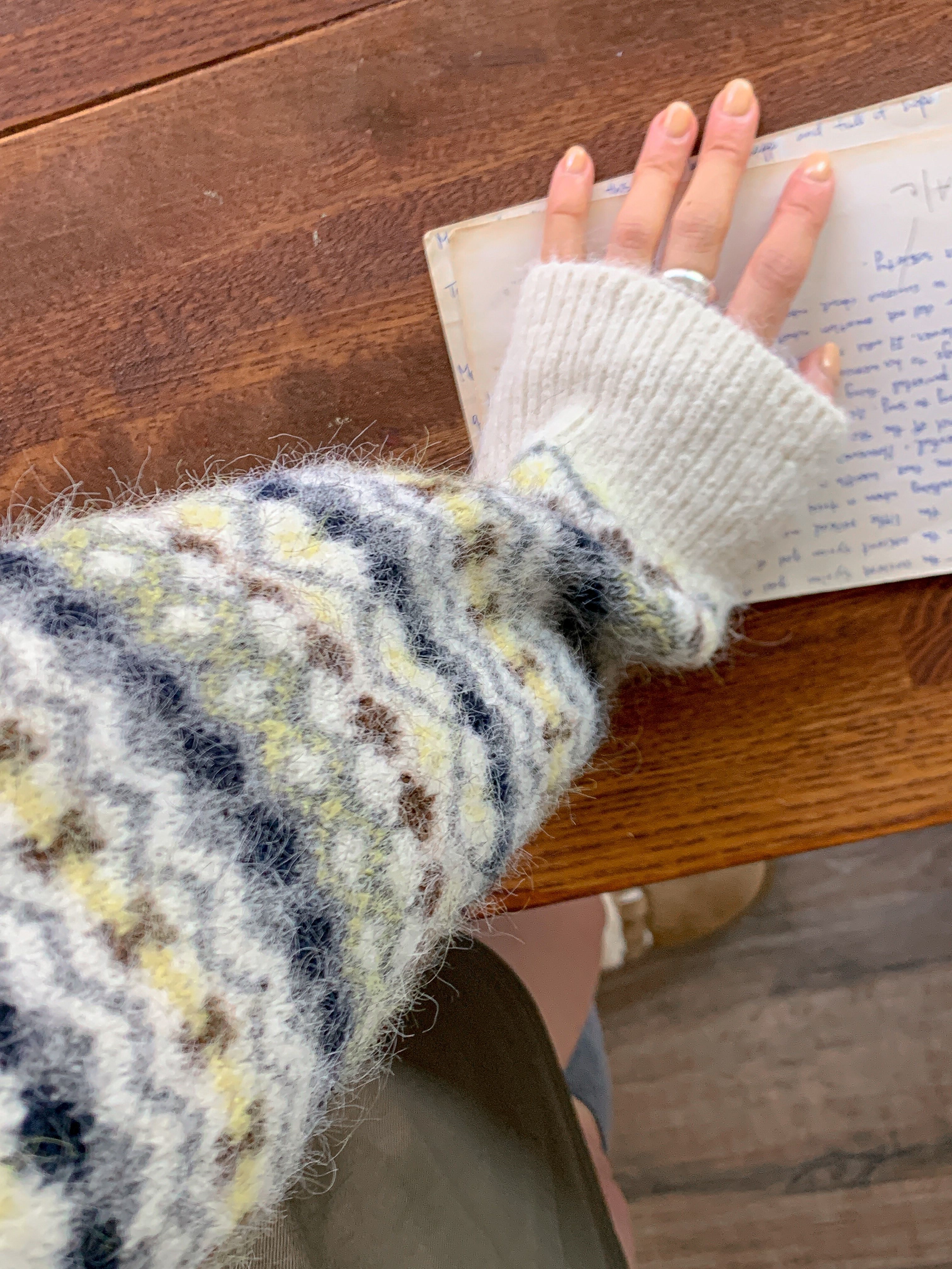 ウール混ラウンドネックルーズカラーニット | 詳細画像6