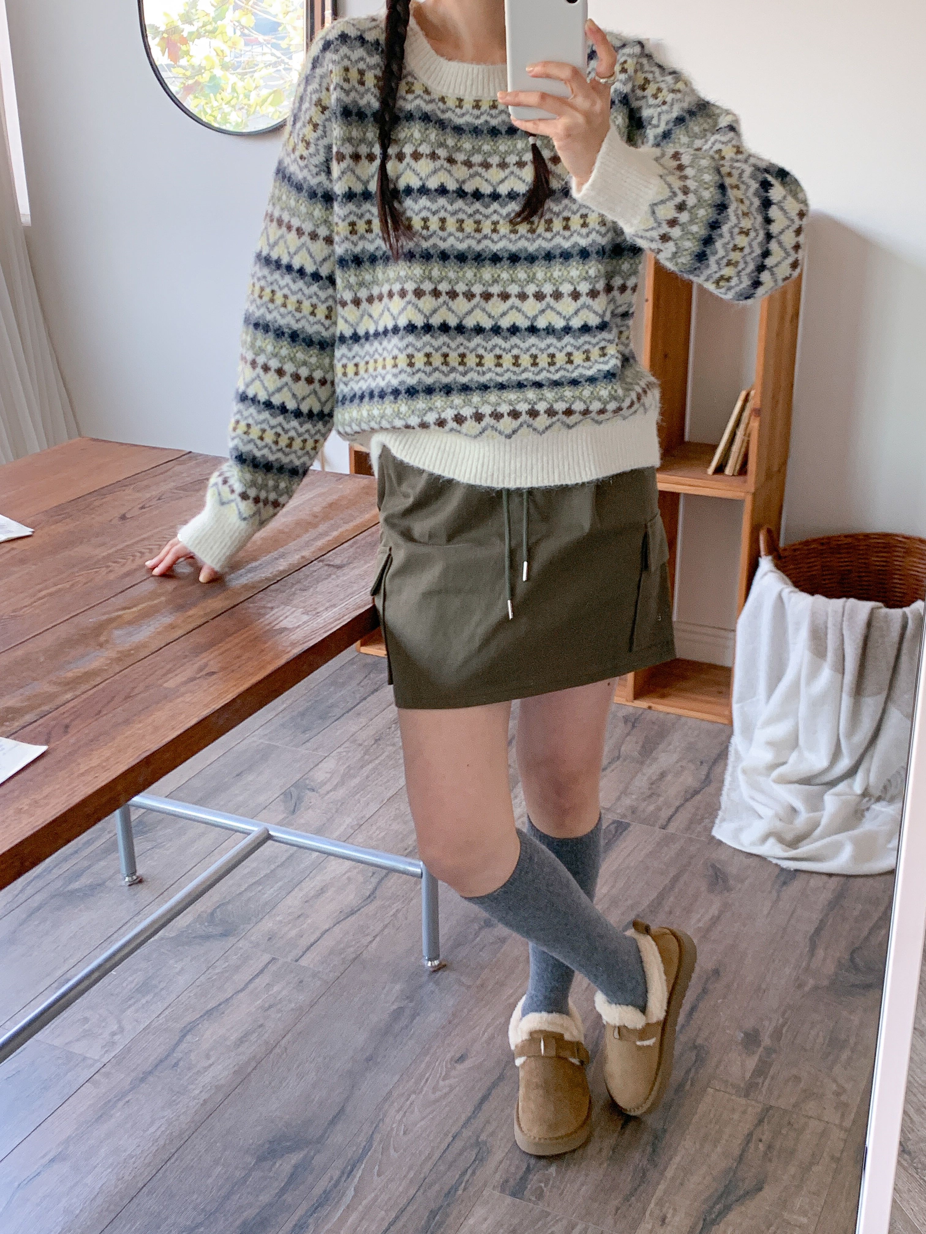 ウール混ラウンドネックルーズカラーニット | 詳細画像18