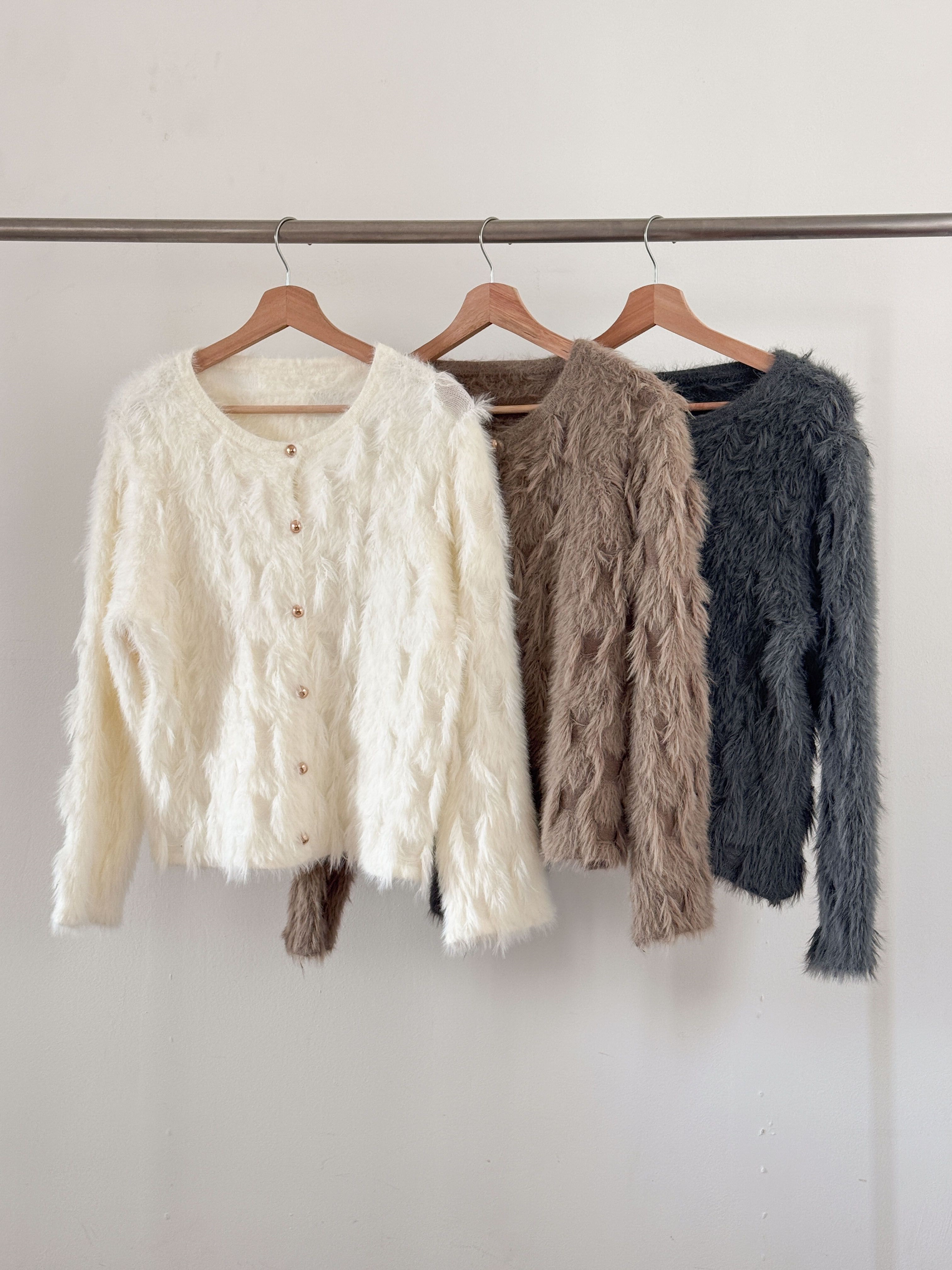 エコファーボタンラウンドネックカラーカーディガン | 詳細画像20