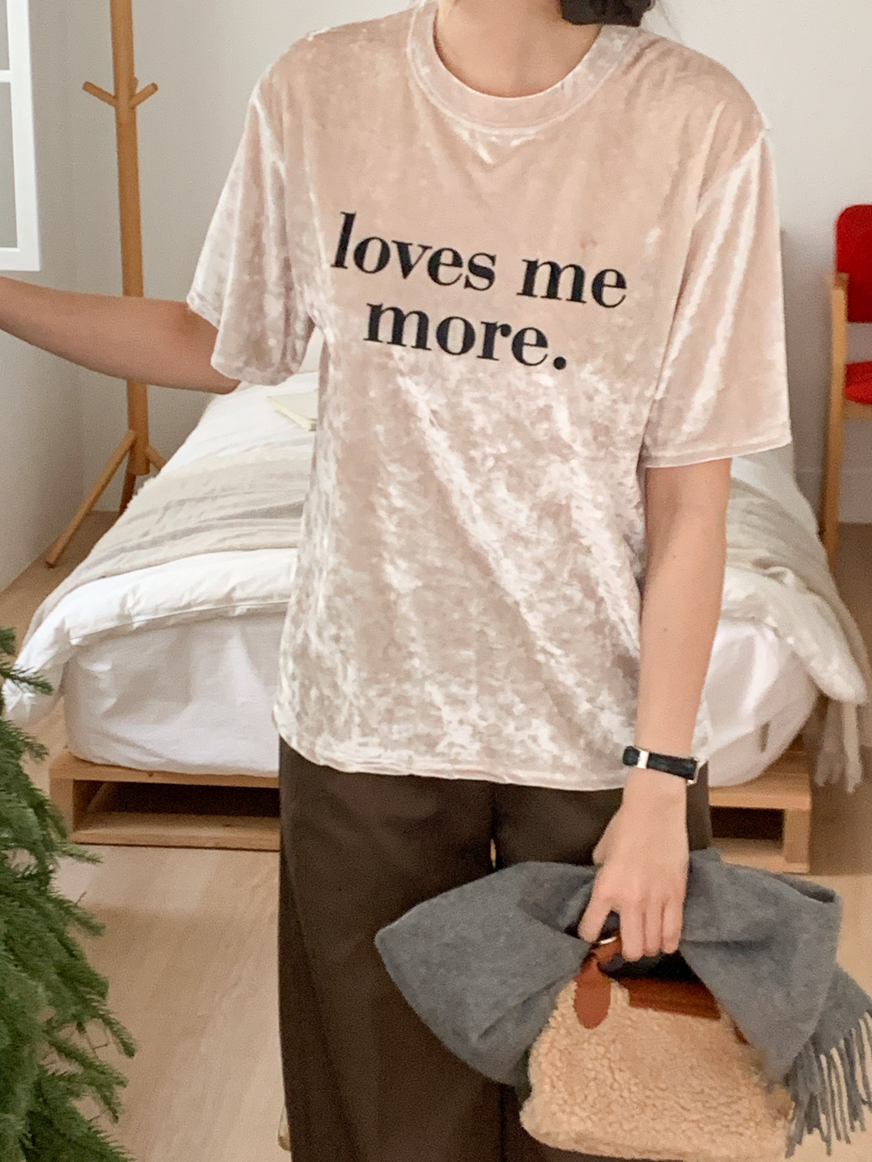 ベロアラウンドネック半袖プリントカラーTシャツ | 詳細画像2