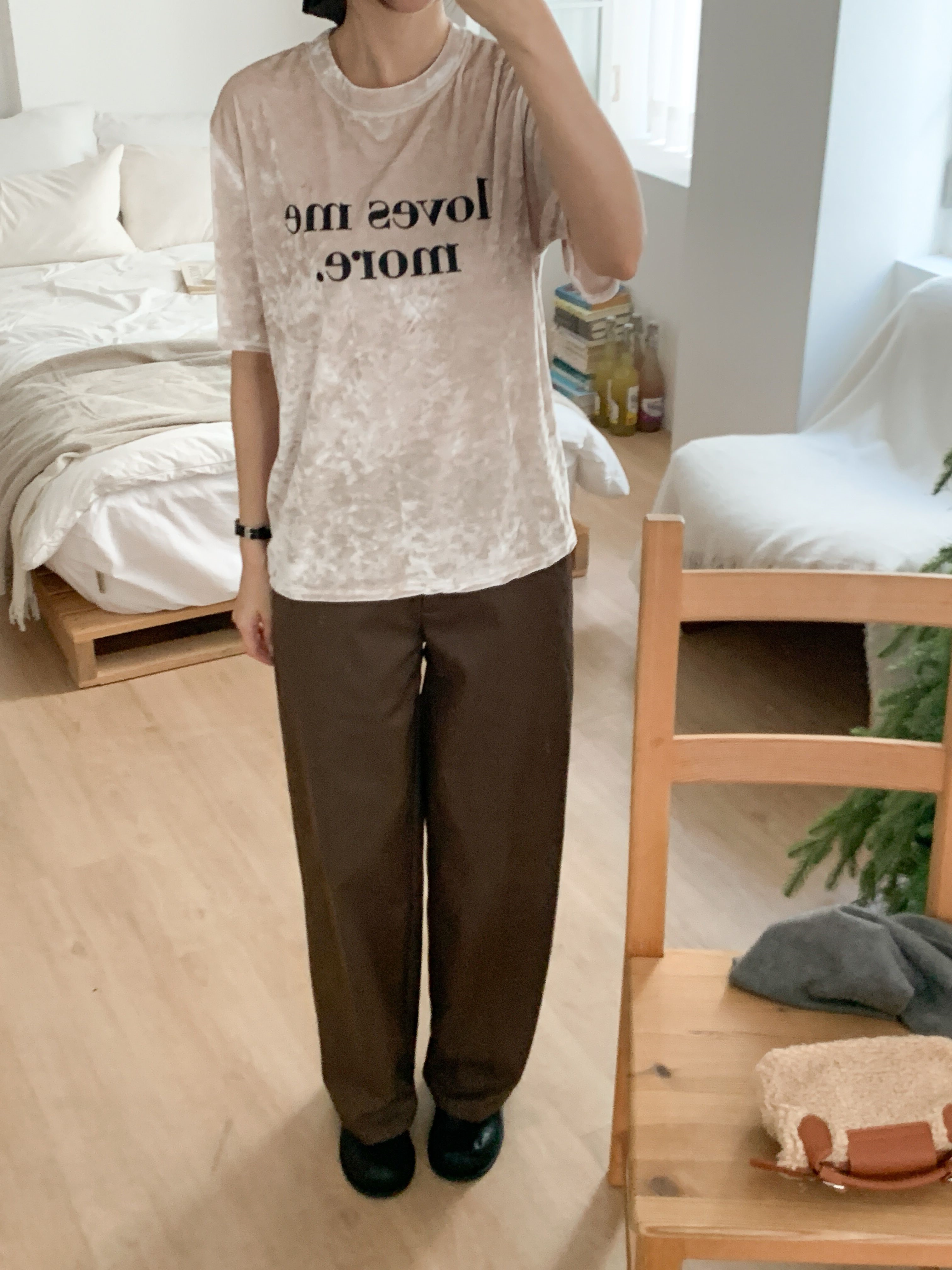 ベロアラウンドネック半袖プリントカラーTシャツ | 詳細画像6