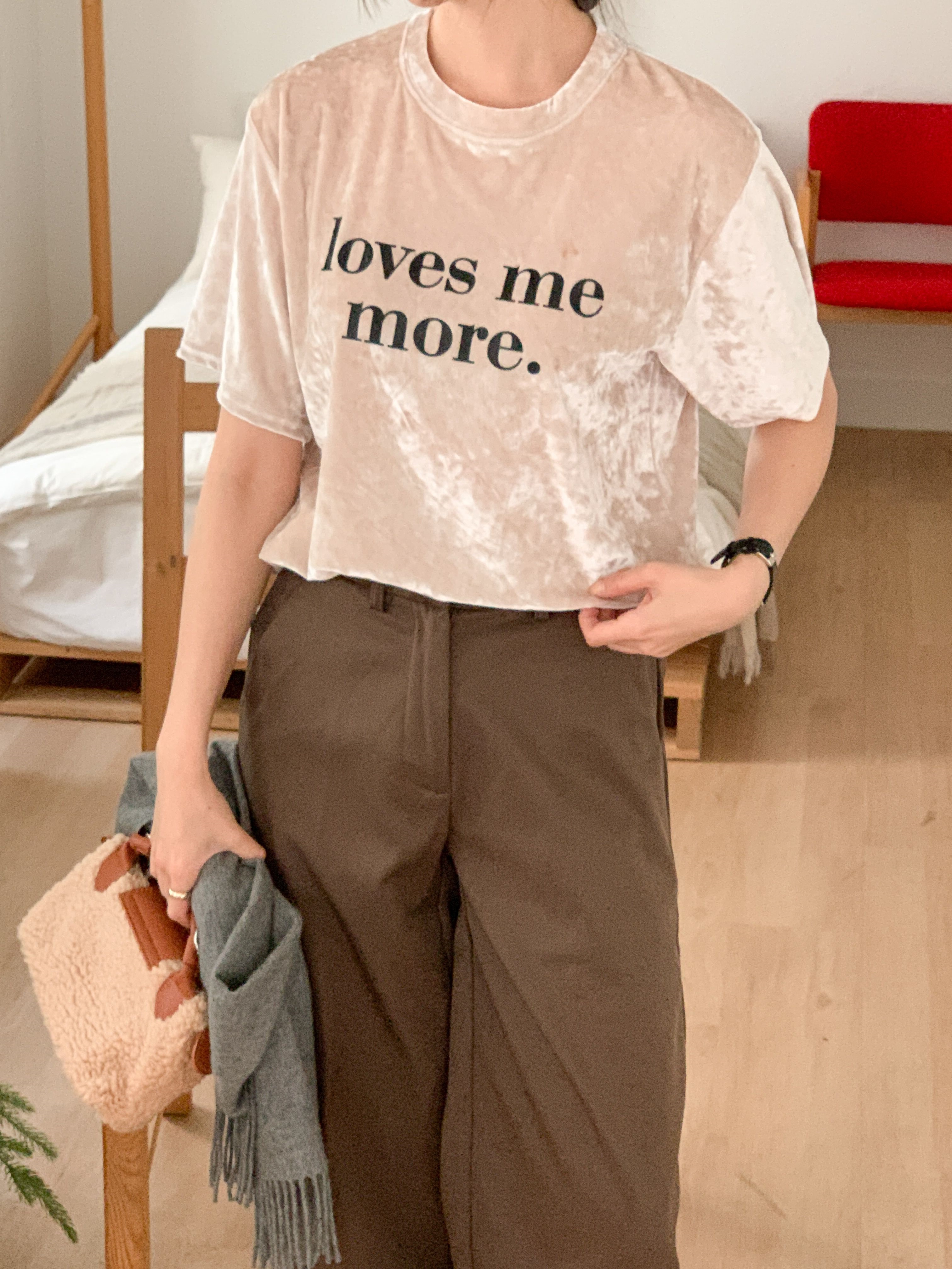 ベロアラウンドネック半袖プリントカラーTシャツ | 詳細画像14