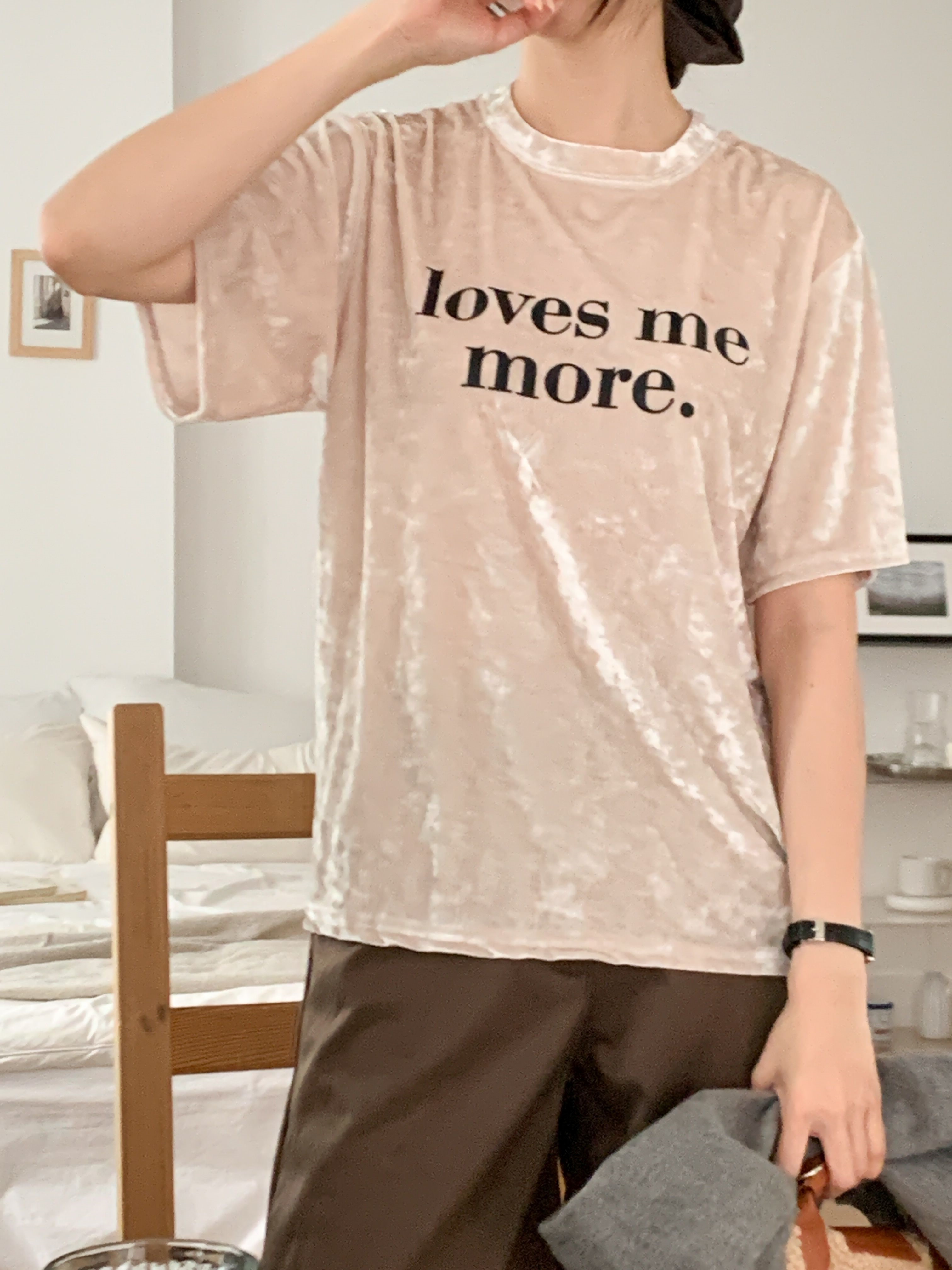 ベロアラウンドネック半袖プリントカラーTシャツ | 詳細画像15