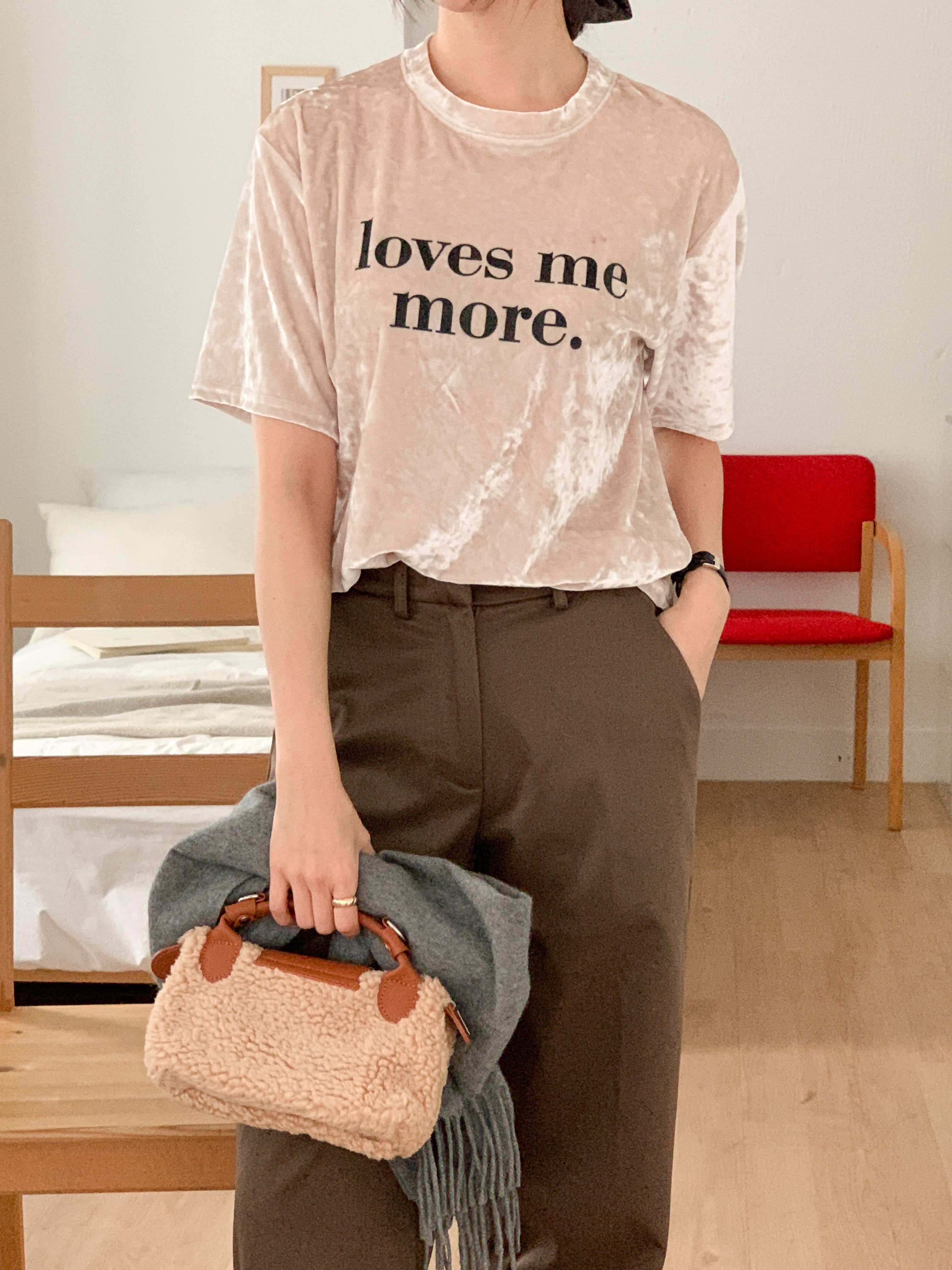 ベロアラウンドネック半袖プリントカラーTシャツ | 詳細画像17