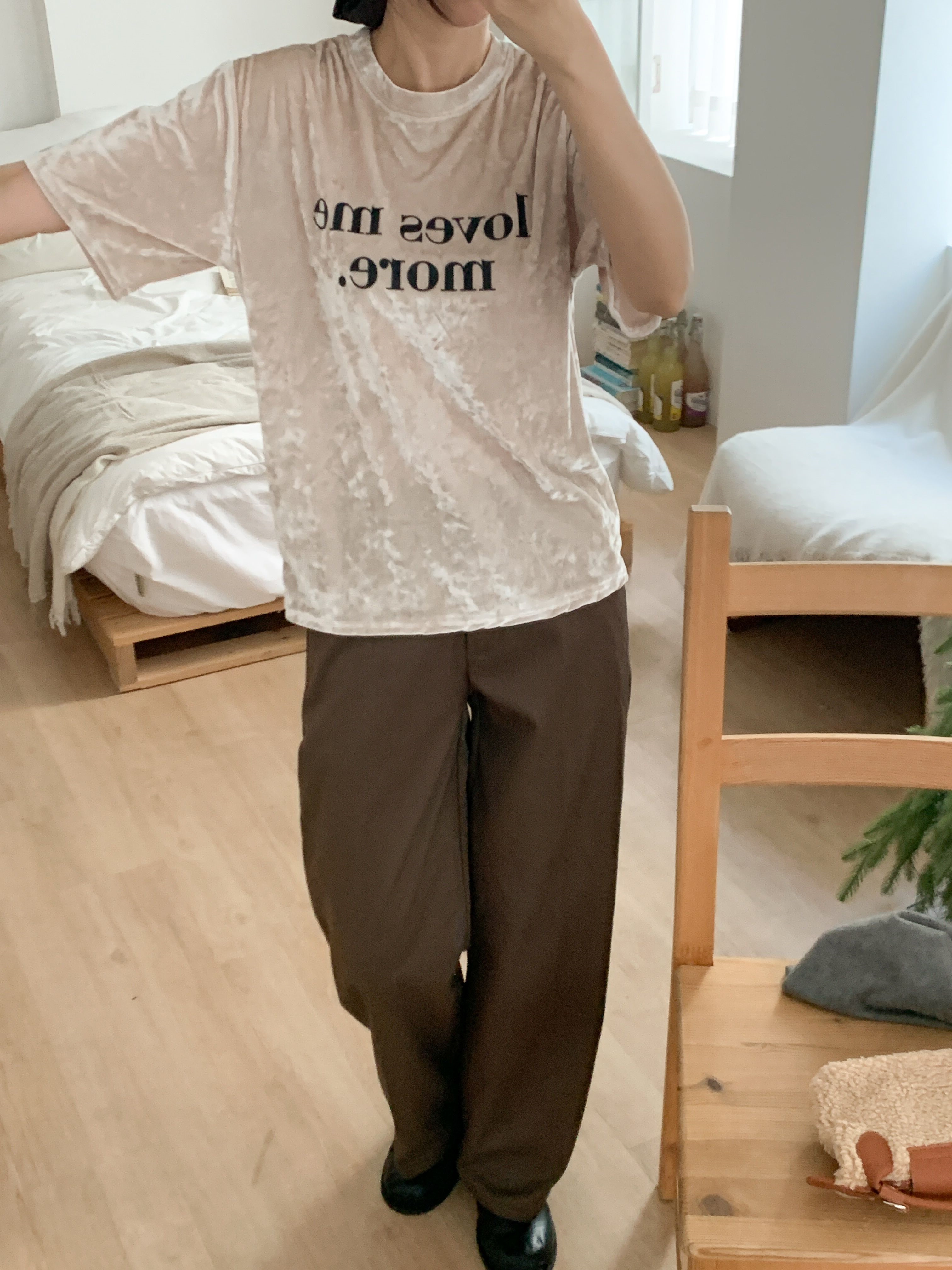 ベロアラウンドネック半袖プリントカラーTシャツ | 詳細画像19