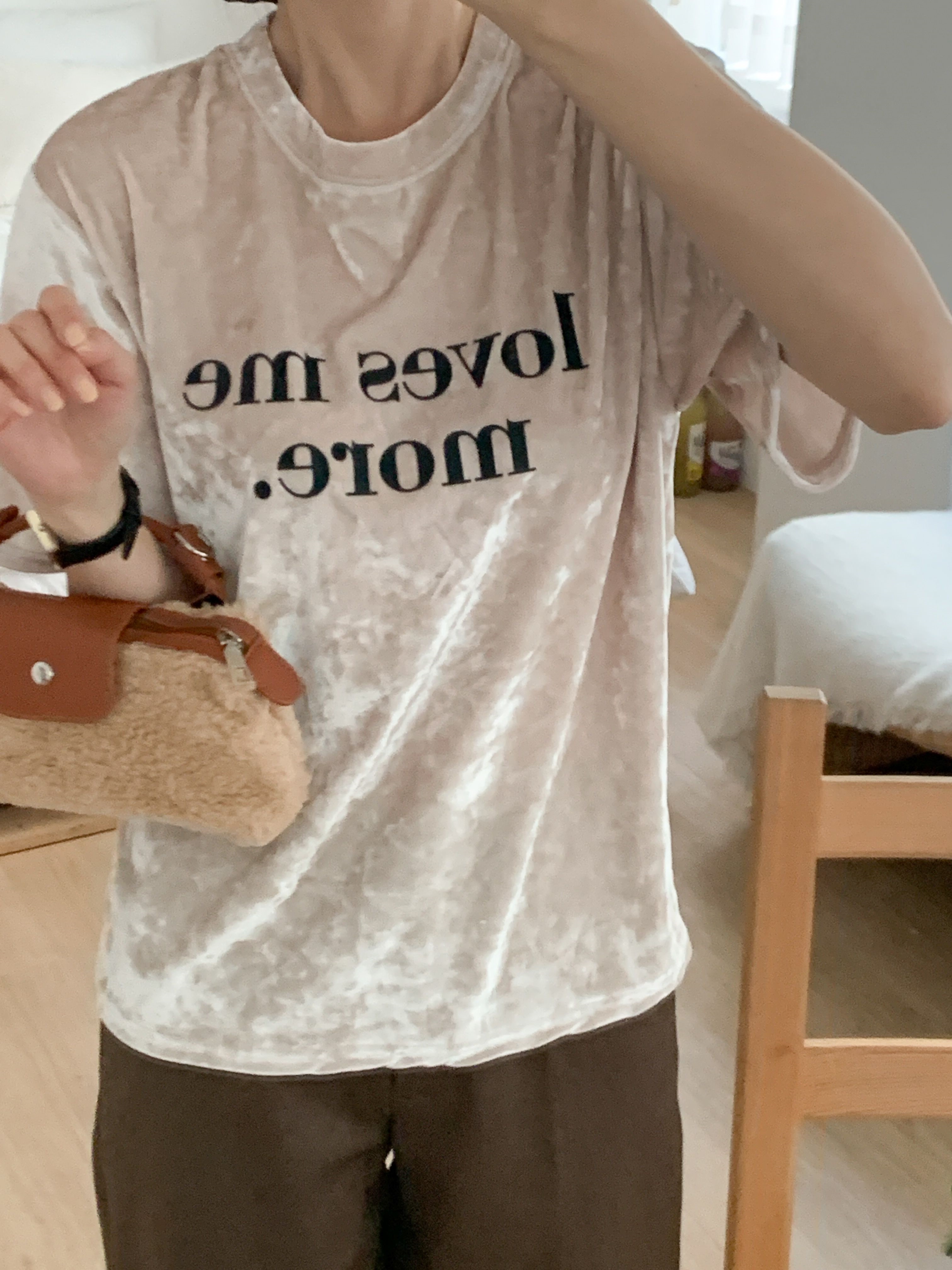 ベロアラウンドネック半袖プリントカラーTシャツ | 詳細画像20