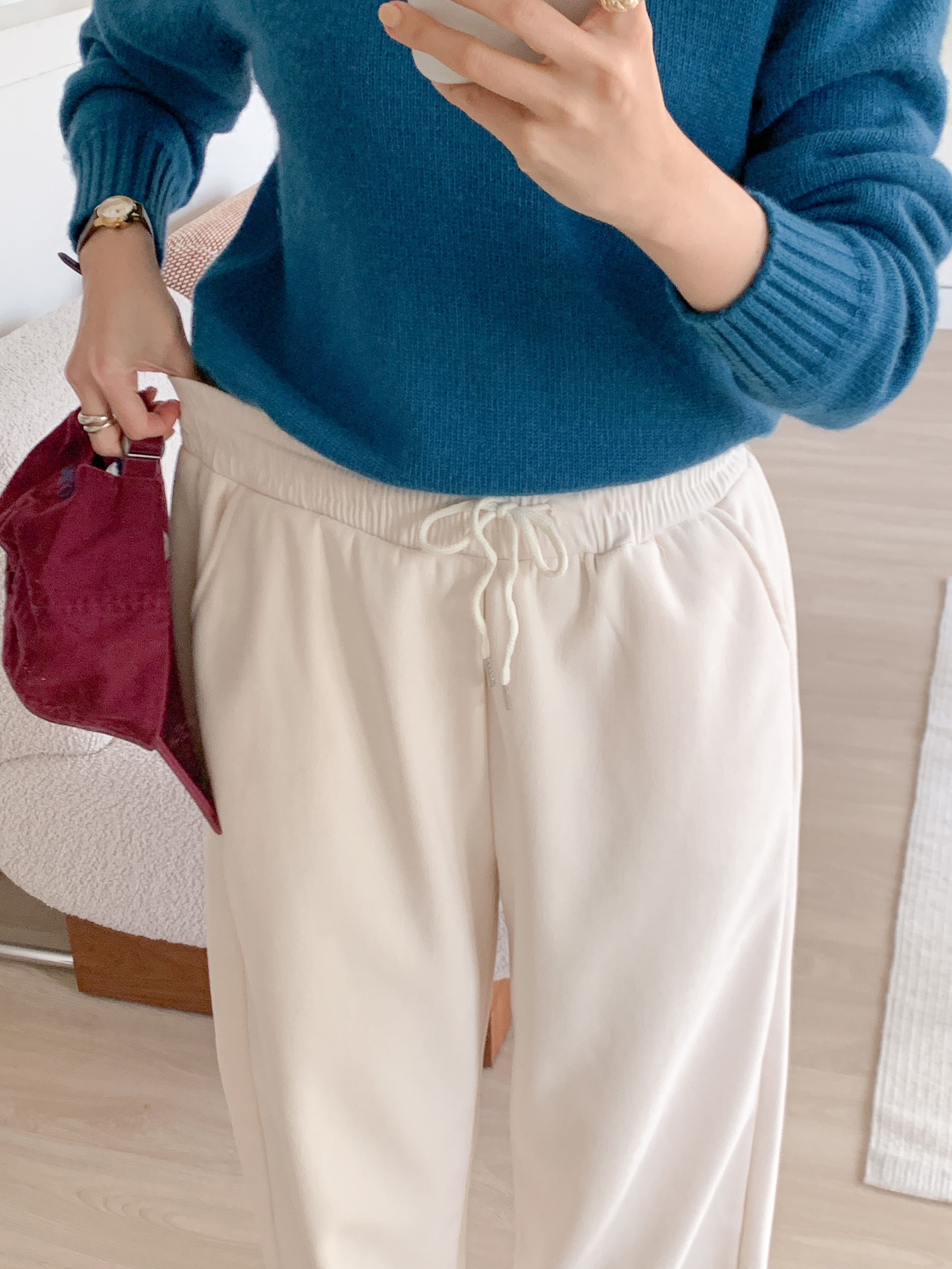 ポケットウエストゴムドローコードワイドカラーパンツ | 詳細画像16