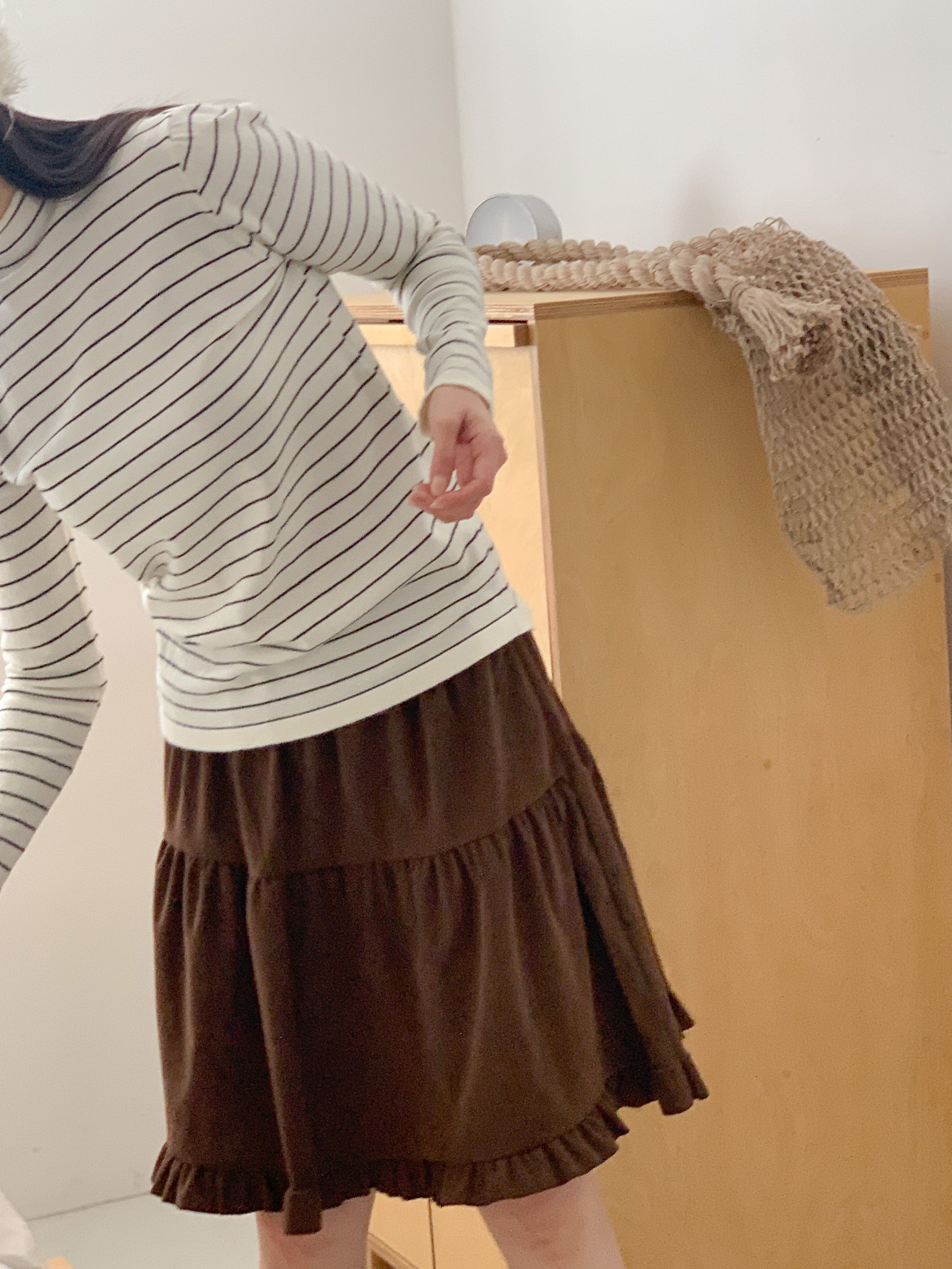 ハーフネックシンプル長袖ボーダーニット | 詳細画像16