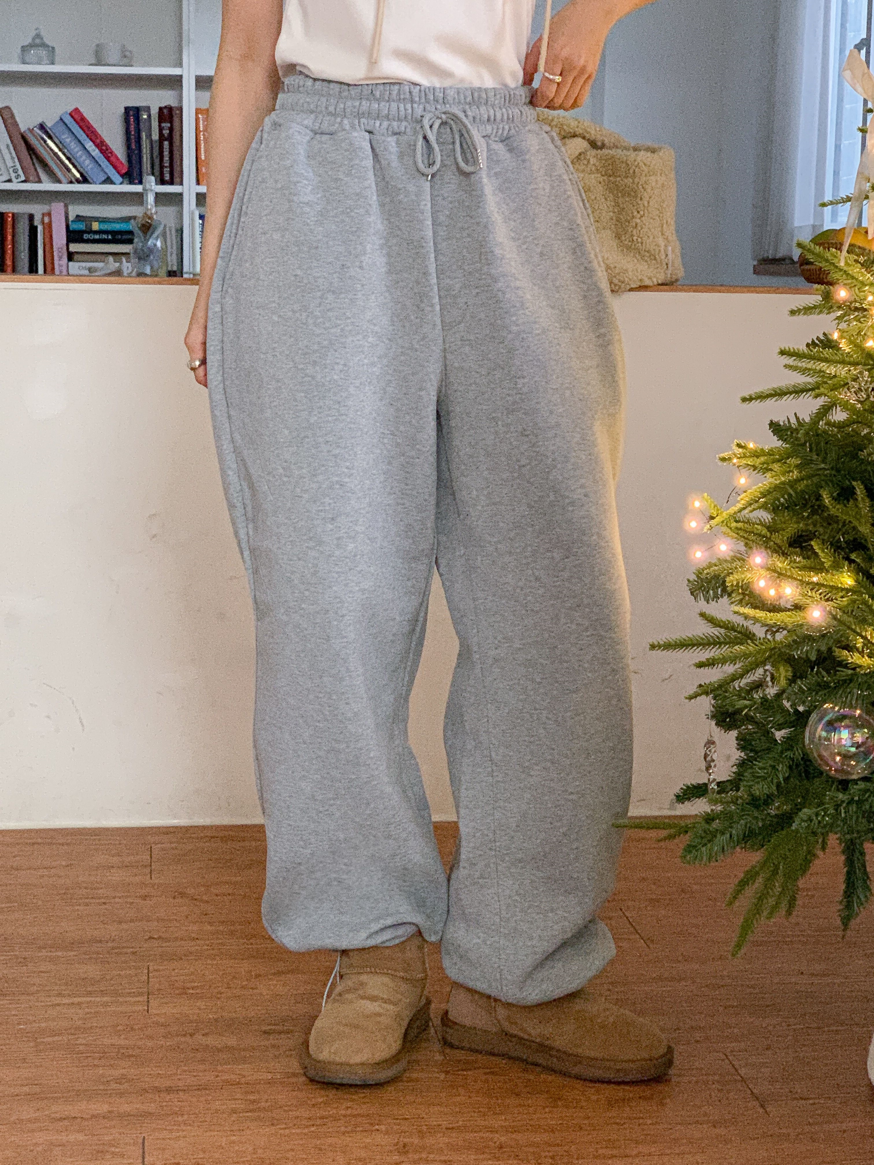 裏起毛ポケットベーシックウエストゴムドローコードワイドパンツ | 詳細画像22