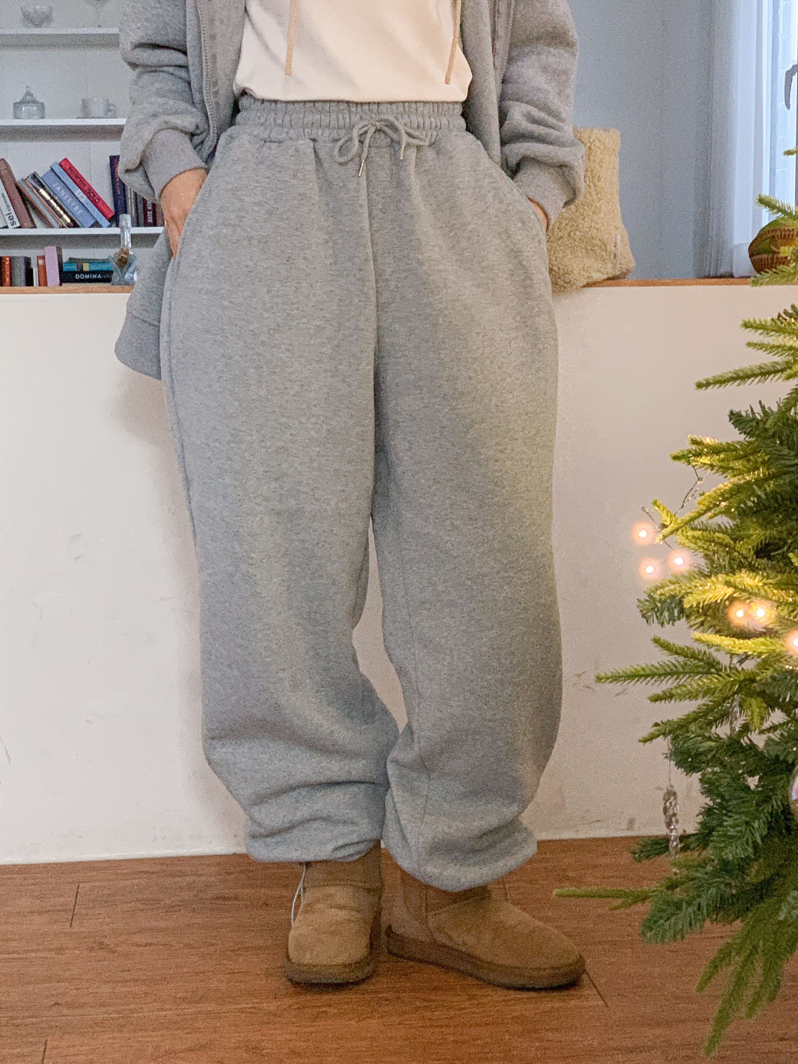 裏起毛ポケットベーシックウエストゴムドローコードワイドパンツ | 詳細画像17