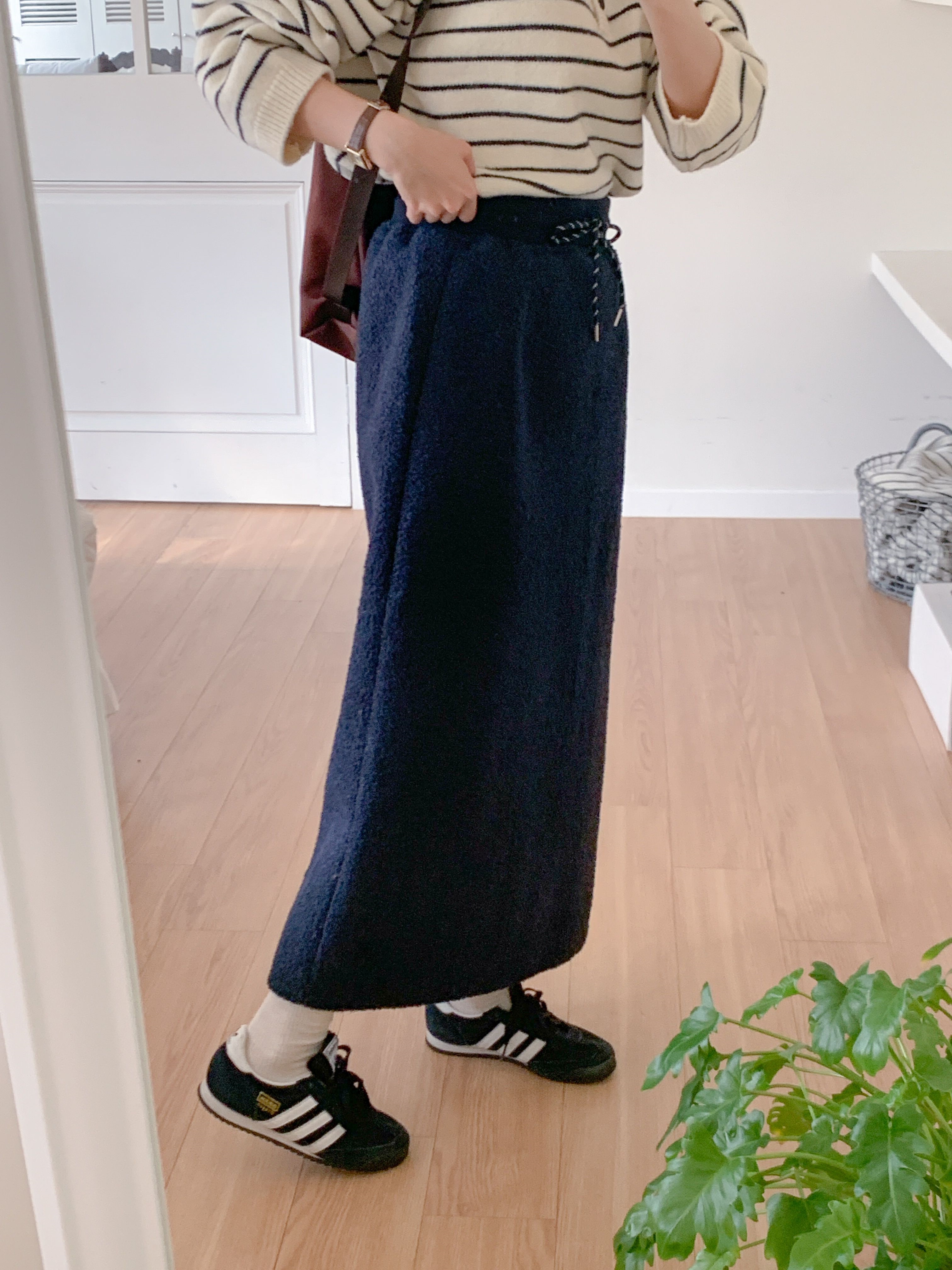 ブークレスリットウエストゴムロングカラースカート | 詳細画像3