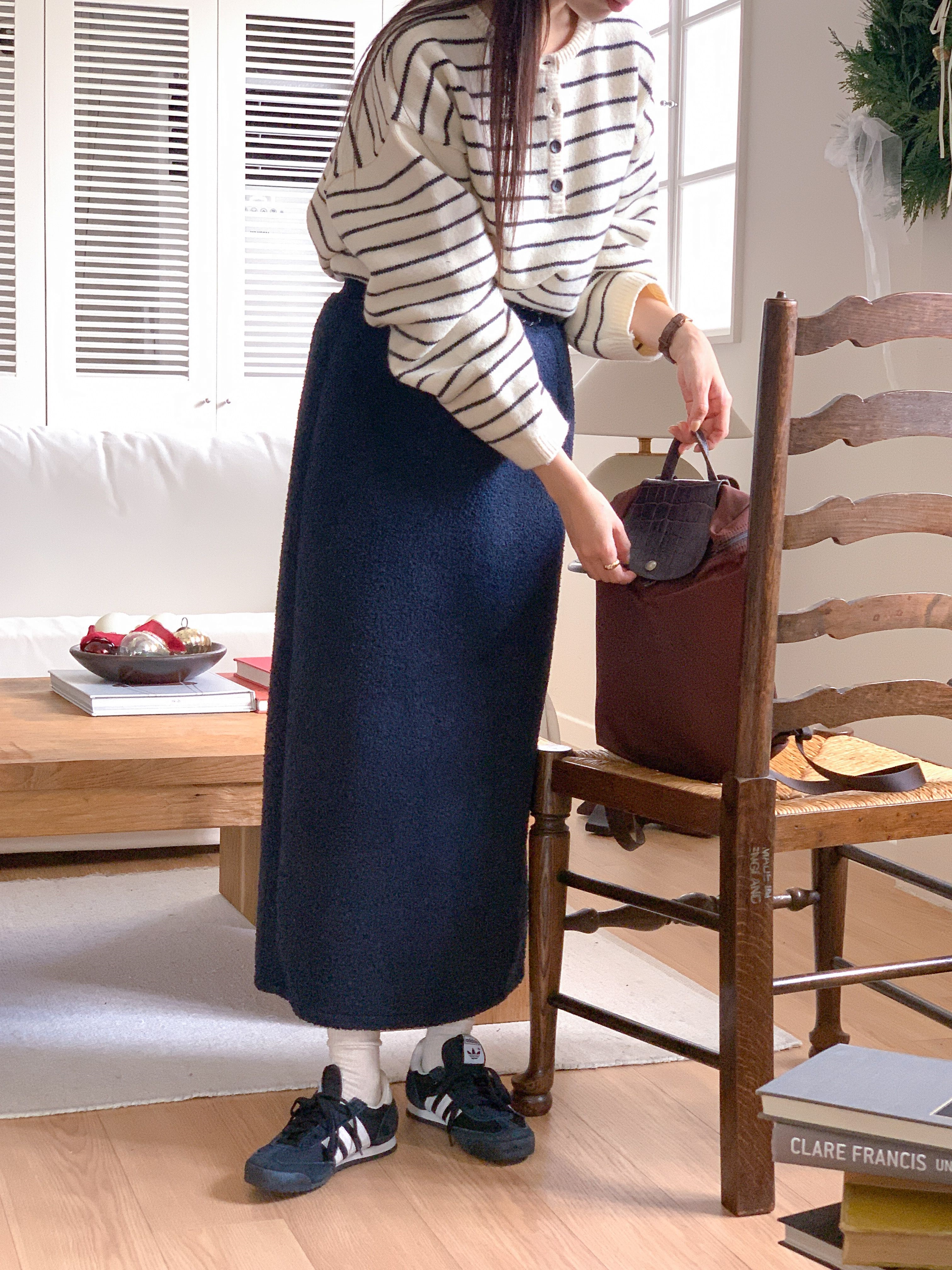 ブークレスリットウエストゴムロングカラースカート | 詳細画像5