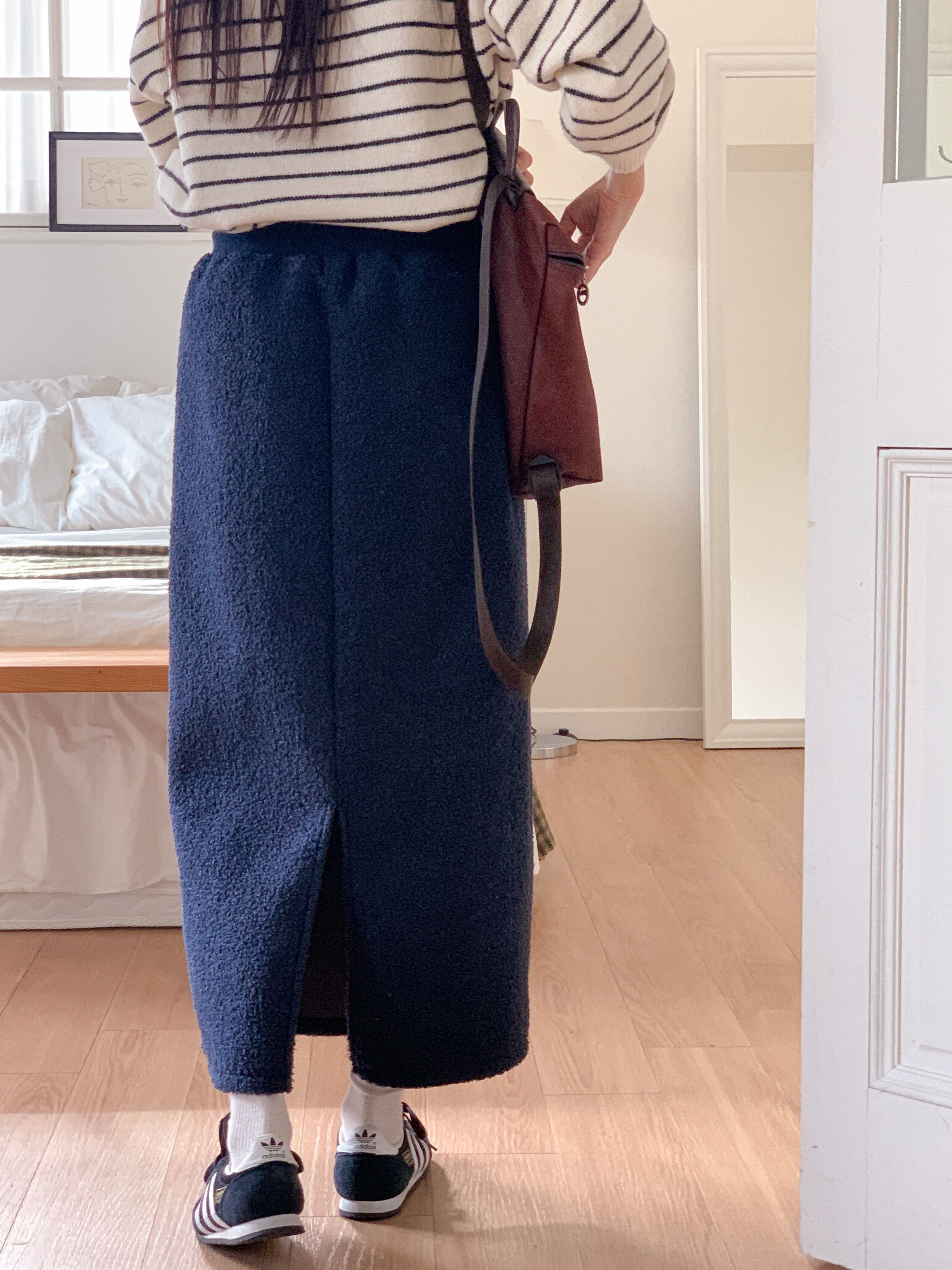 ブークレスリットウエストゴムロングカラースカート | 詳細画像7