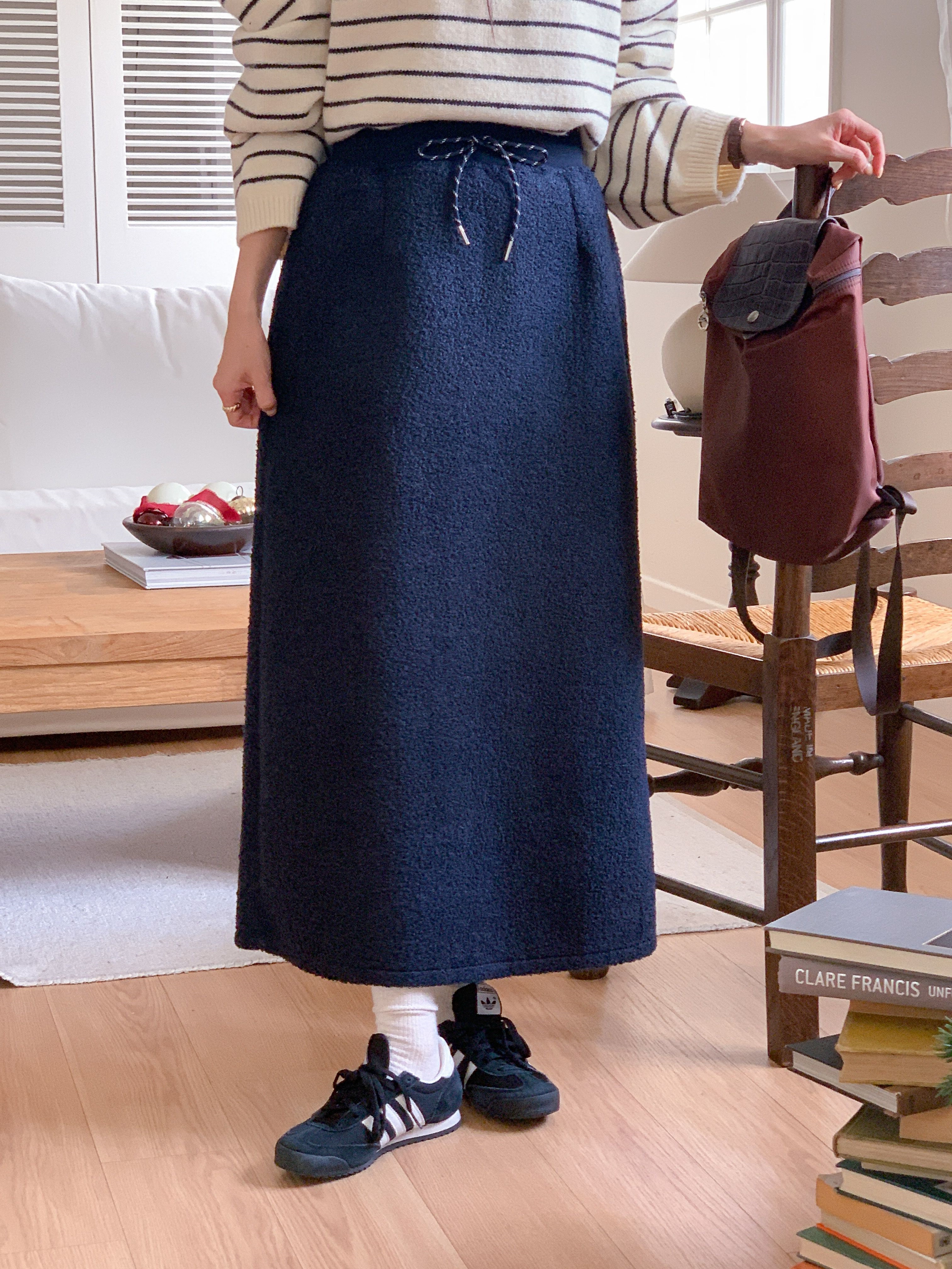 ブークレスリットウエストゴムロングカラースカート | 詳細画像9