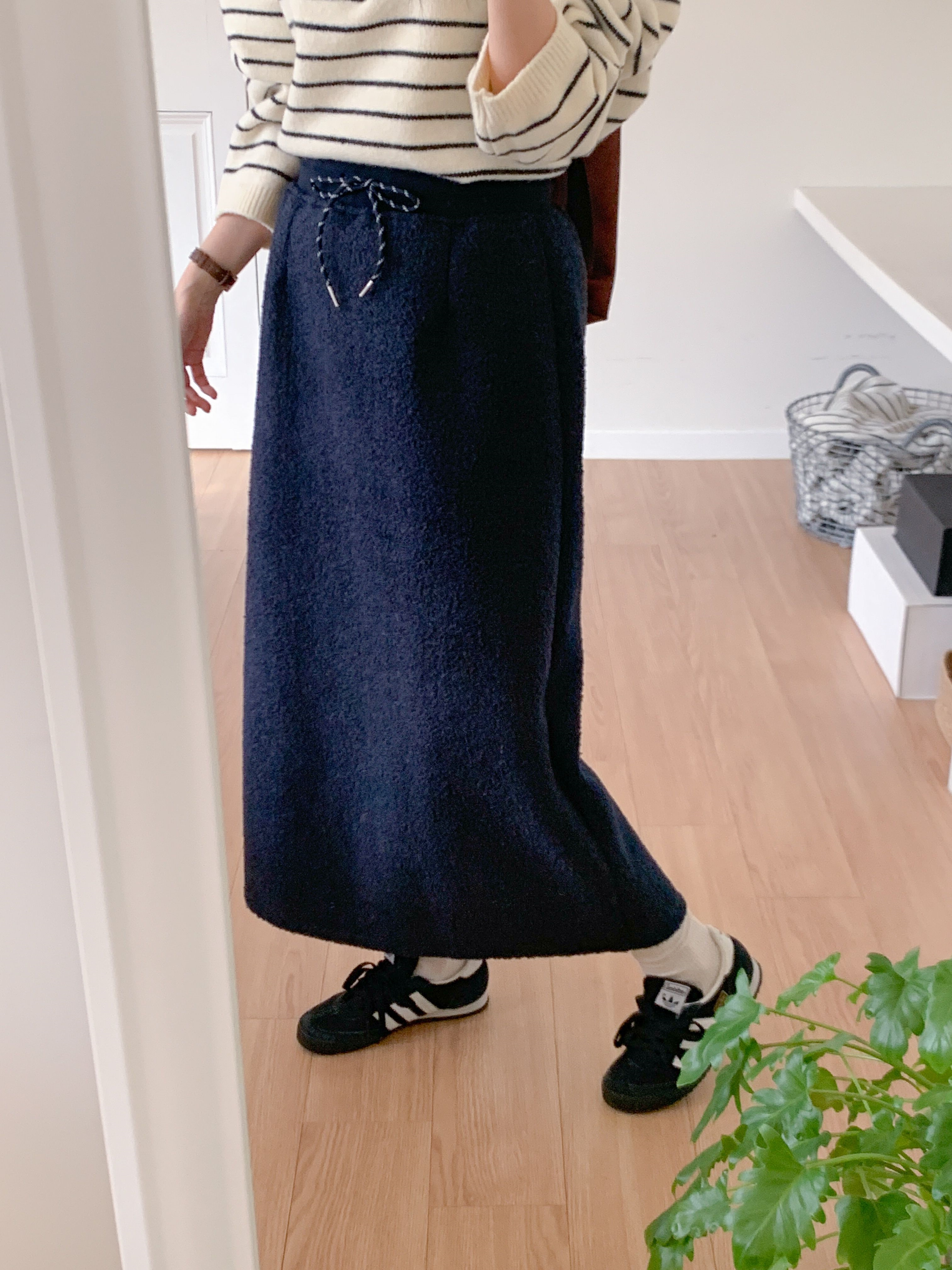 ブークレスリットウエストゴムロングカラースカート | 詳細画像11