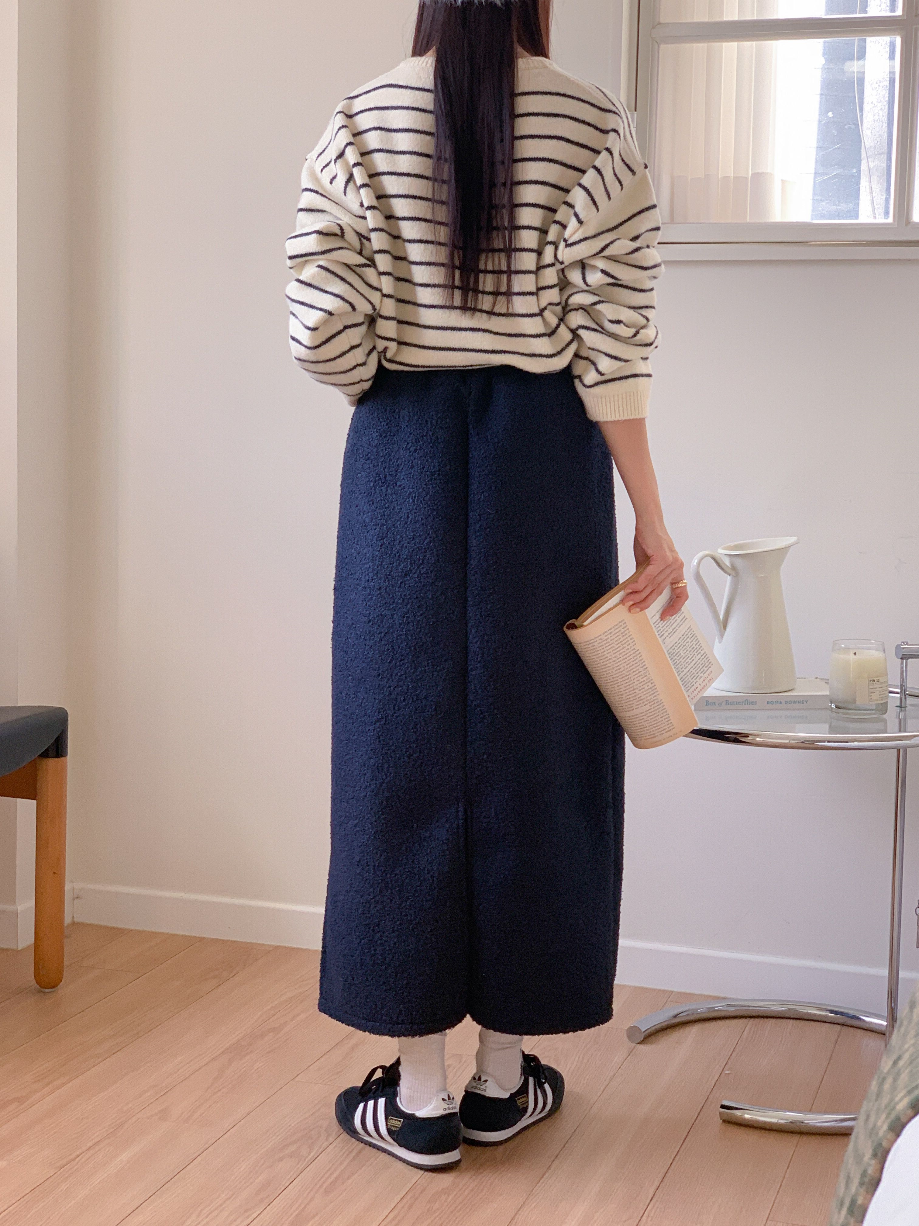 ブークレスリットウエストゴムロングカラースカート | 詳細画像12