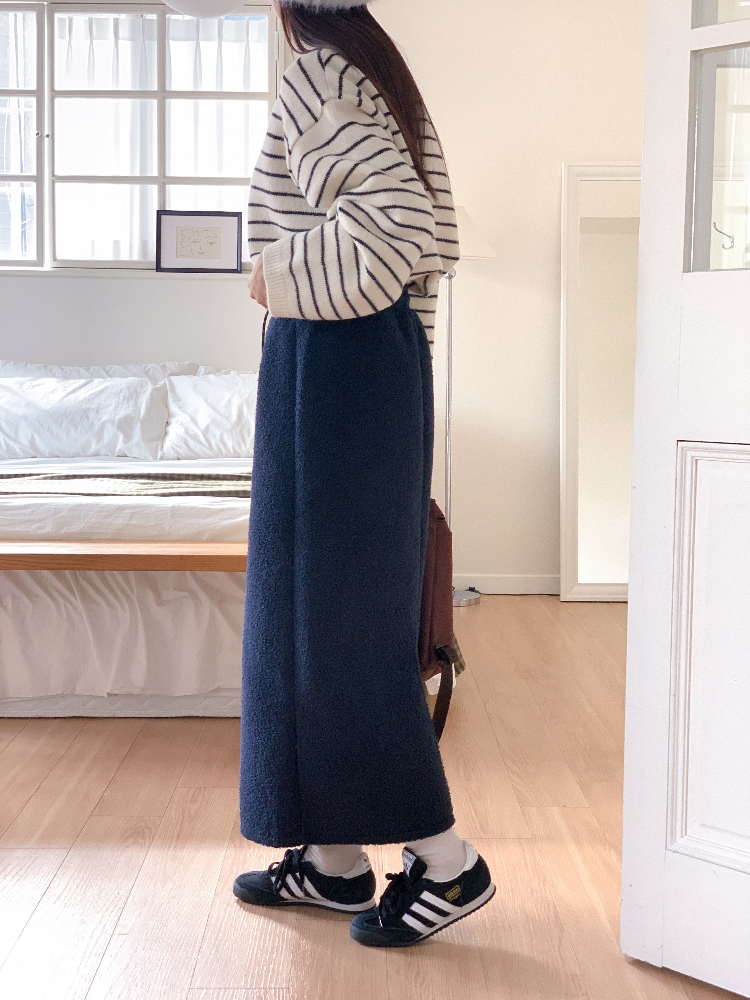 ブークレスリットウエストゴムロングカラースカート | 詳細画像15