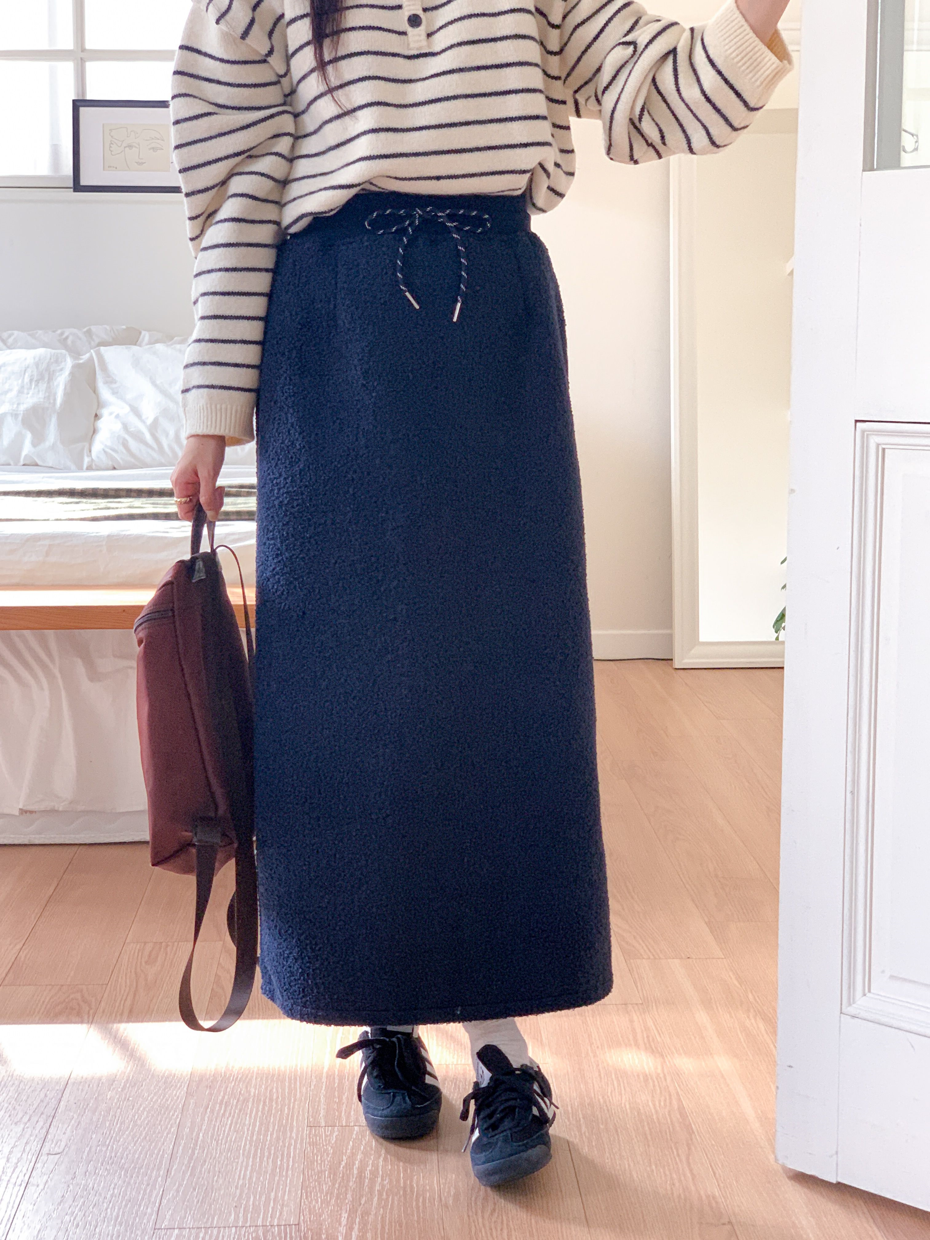 ブークレスリットウエストゴムロングカラースカート | 詳細画像17