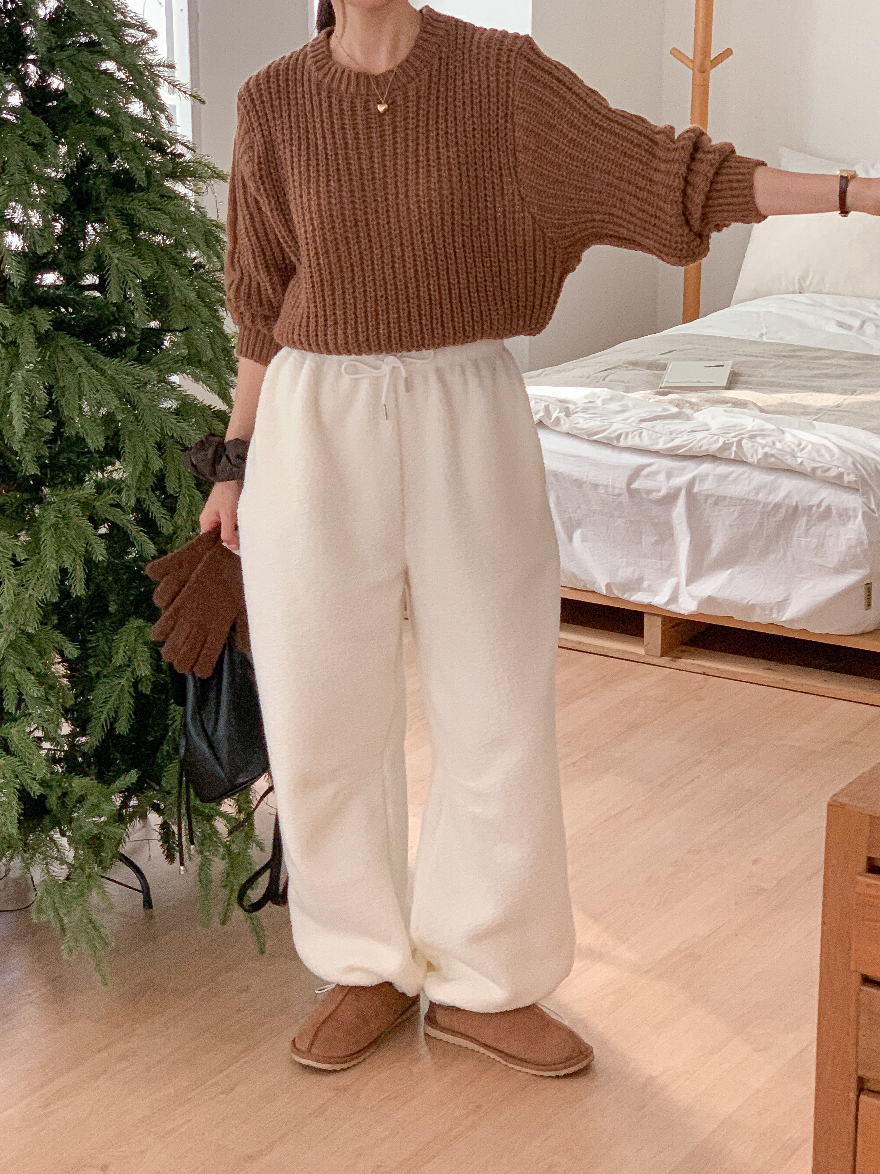 ドローストリングウエストゴムワイドカラーパンツ | 詳細画像5