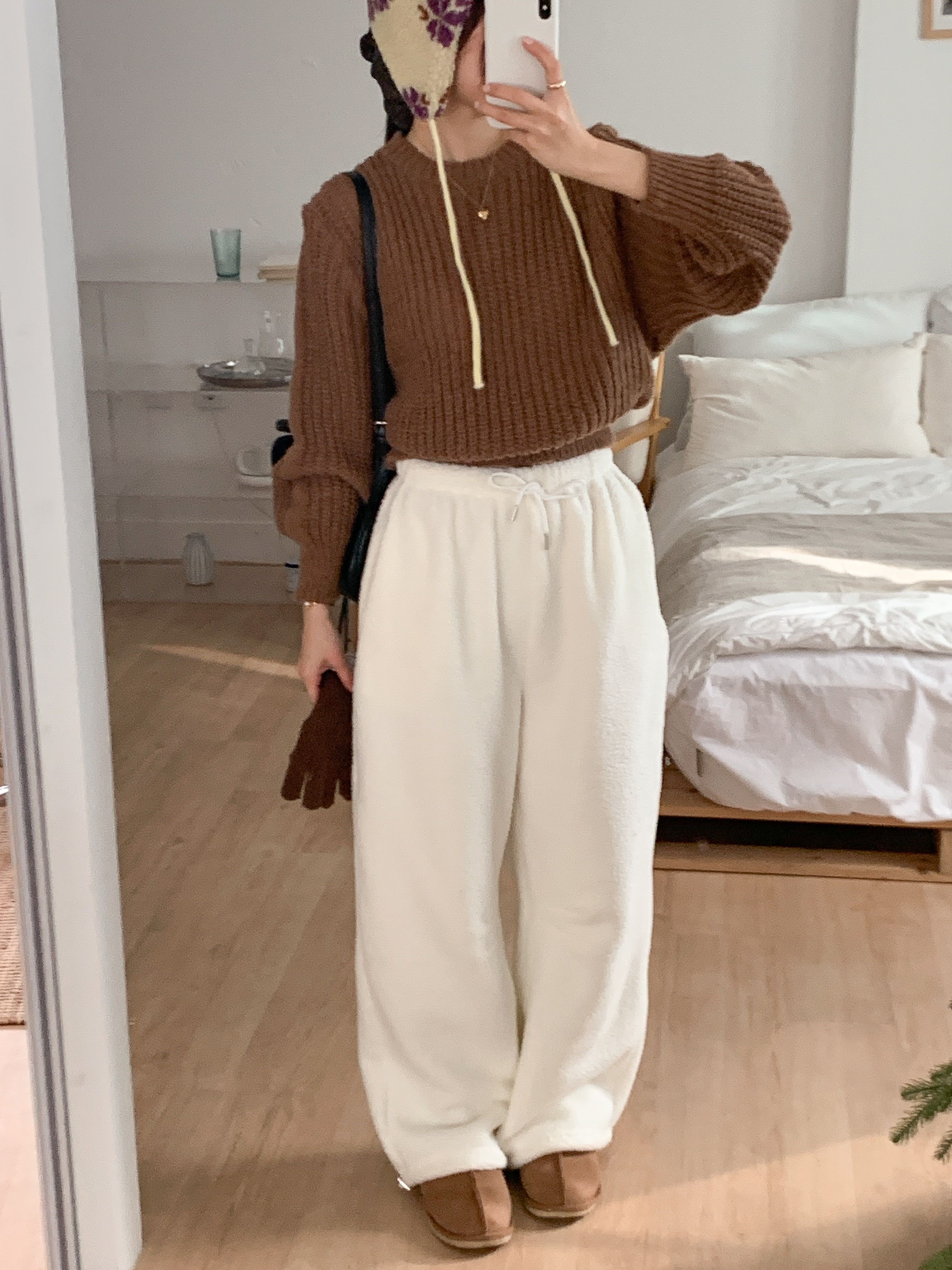 ドローストリングウエストゴムワイドカラーパンツ | 詳細画像10