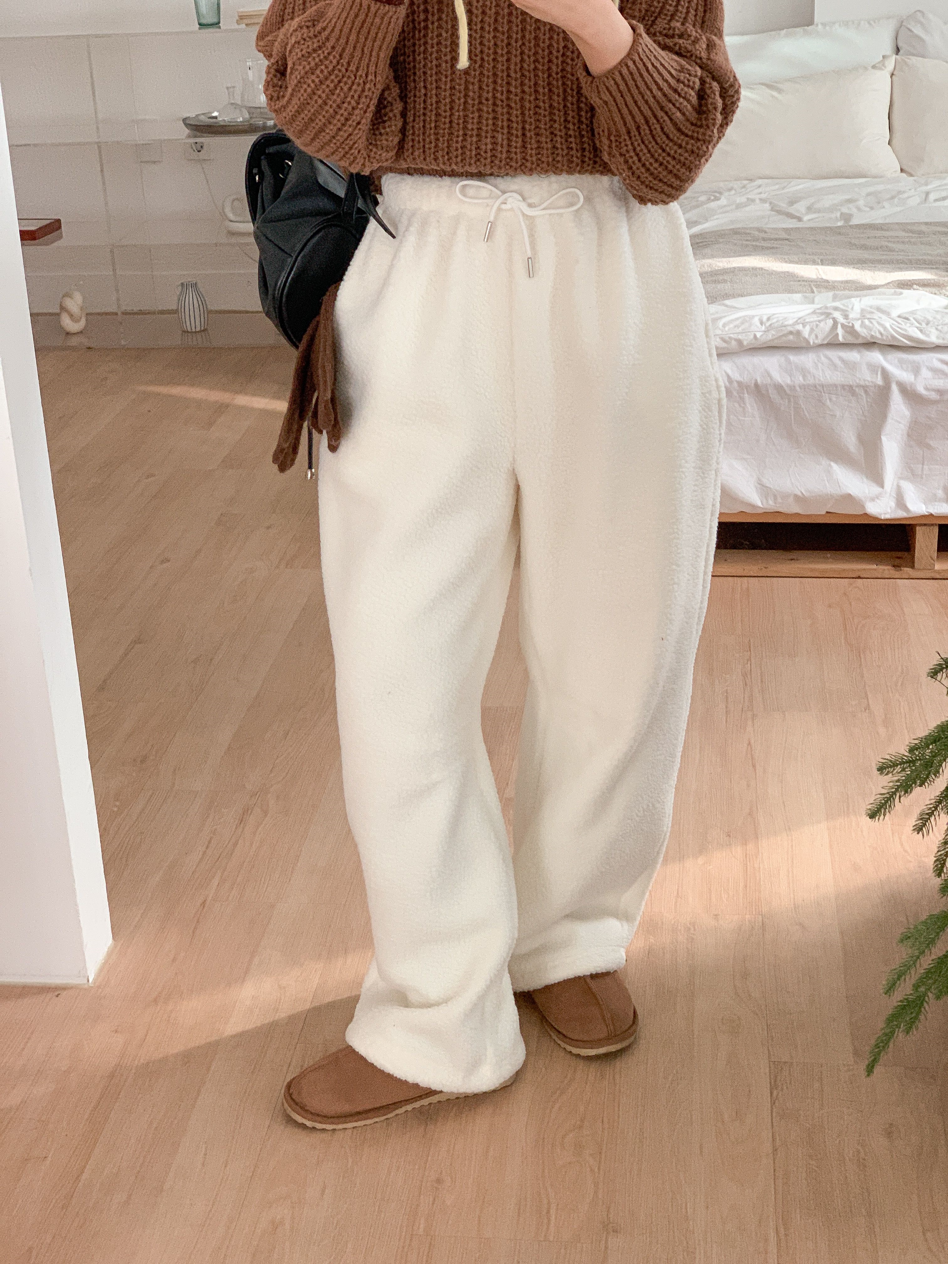 ドローストリングウエストゴムワイドカラーパンツ | 詳細画像18