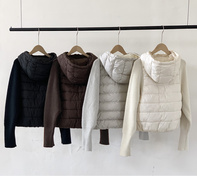 ジップアップハイネックフードドローストリングカラーダウンジャケット | 詳細画像18