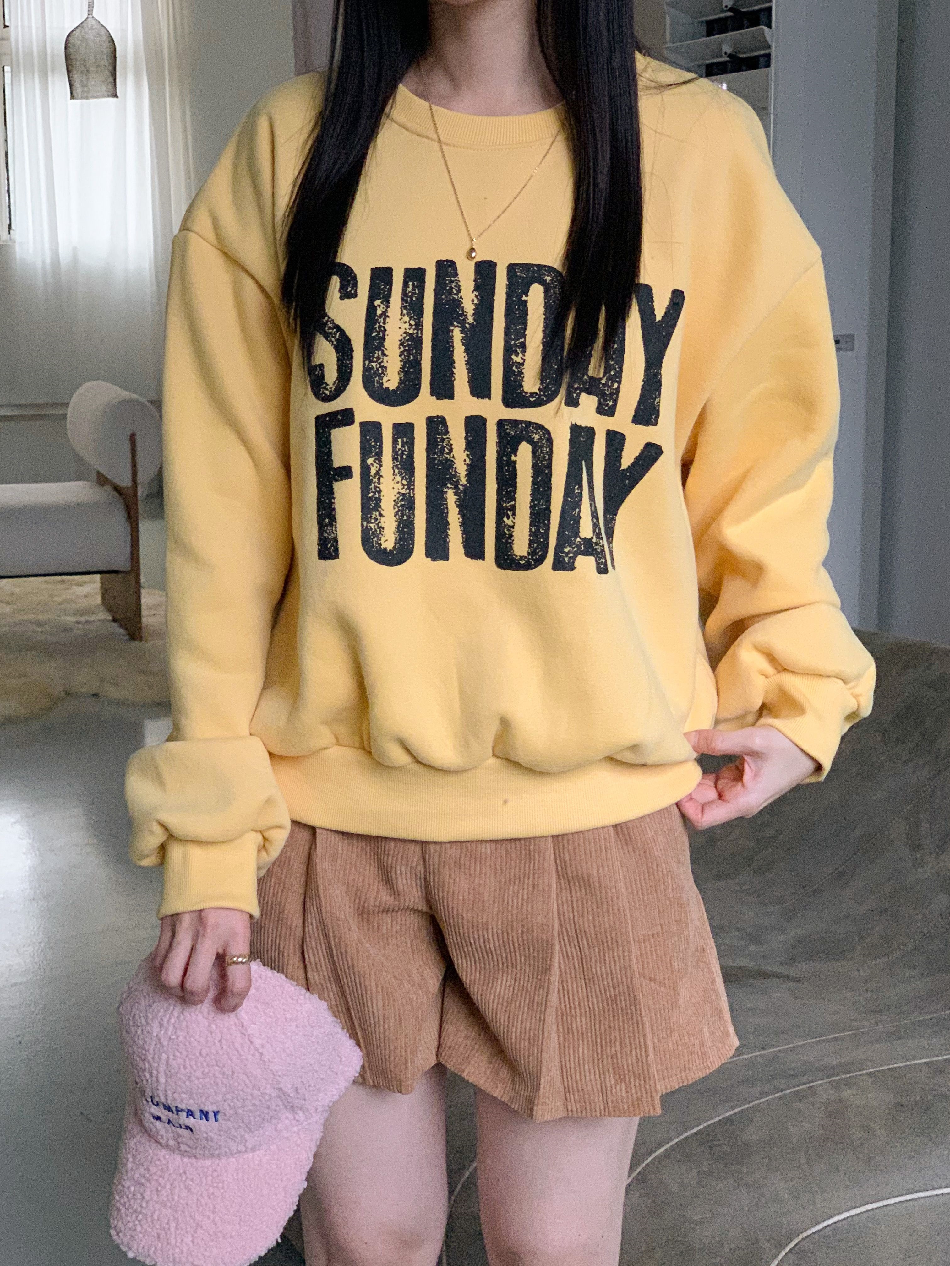 裏起毛コットンラウンドネック長袖プリントカラースウェット | 詳細画像8