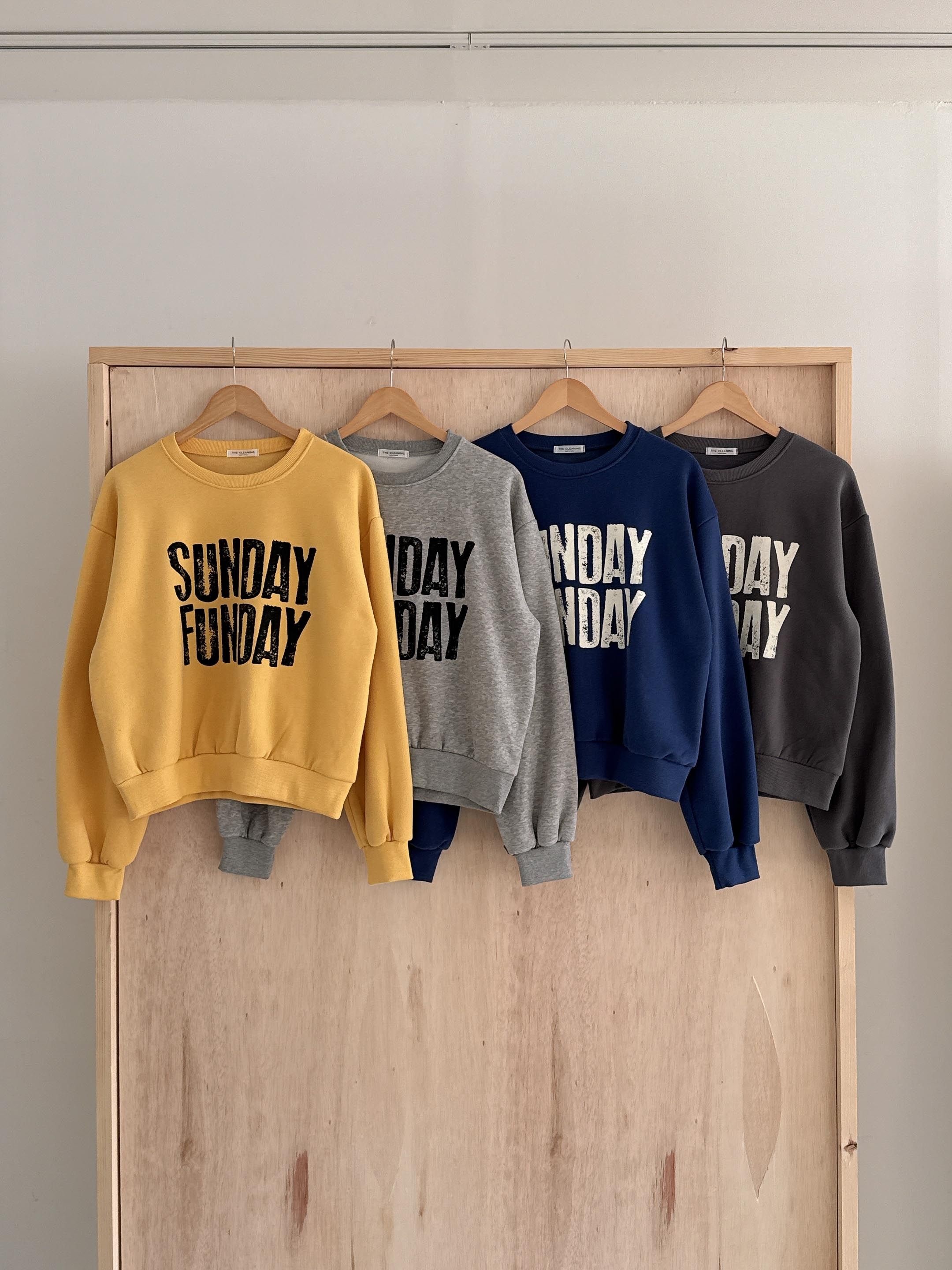 裏起毛コットンラウンドネック長袖プリントカラースウェット | 詳細画像15