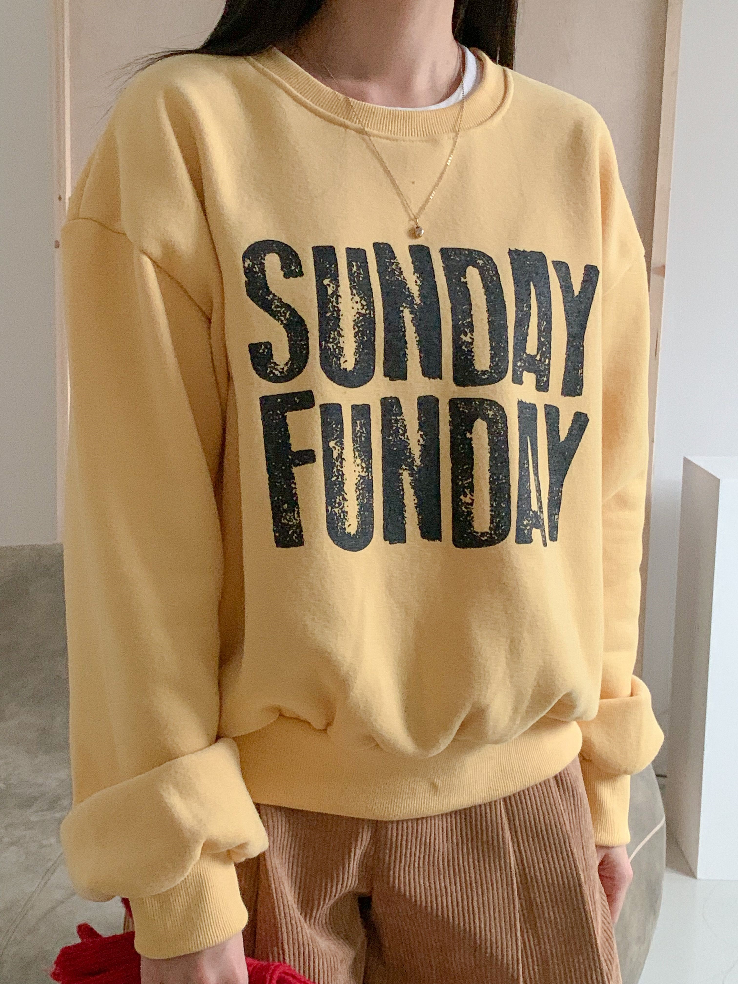 裏起毛コットンラウンドネック長袖プリントカラースウェット | 詳細画像19