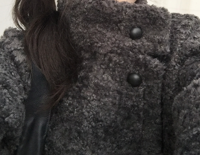 ボアボタンハイネックポケットカラーコート | 詳細画像7