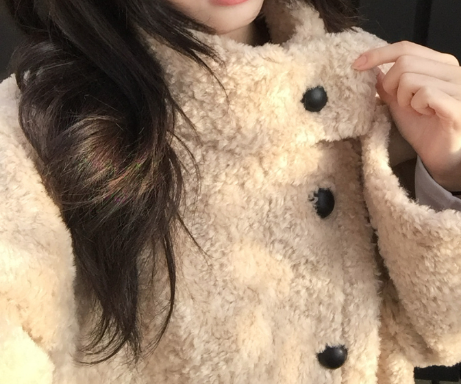 ボアボタンハイネックポケットカラーコート | 詳細画像11