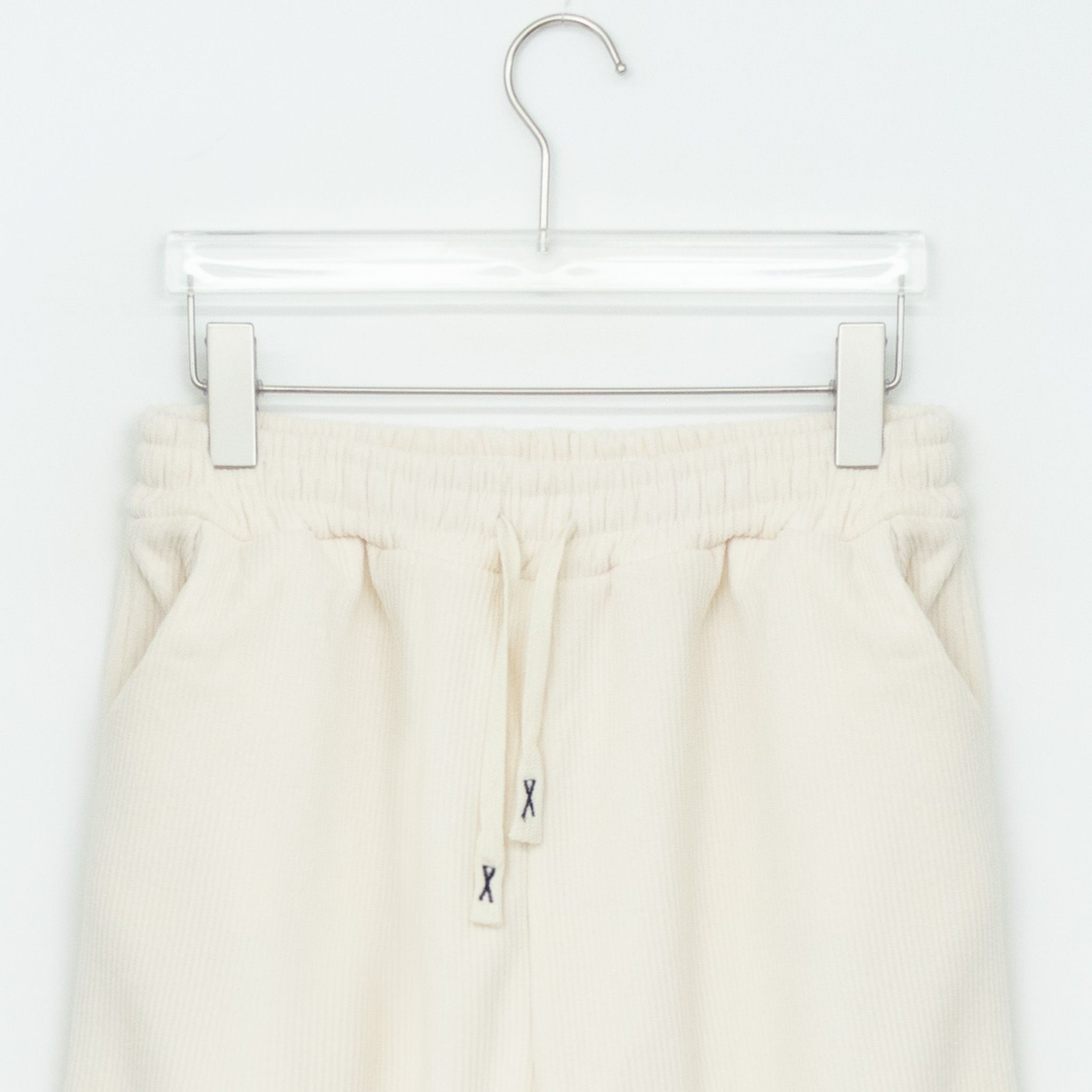 ファー裏地コーデュロイドローストリングウエストゴムワイドパンツ | 詳細画像4