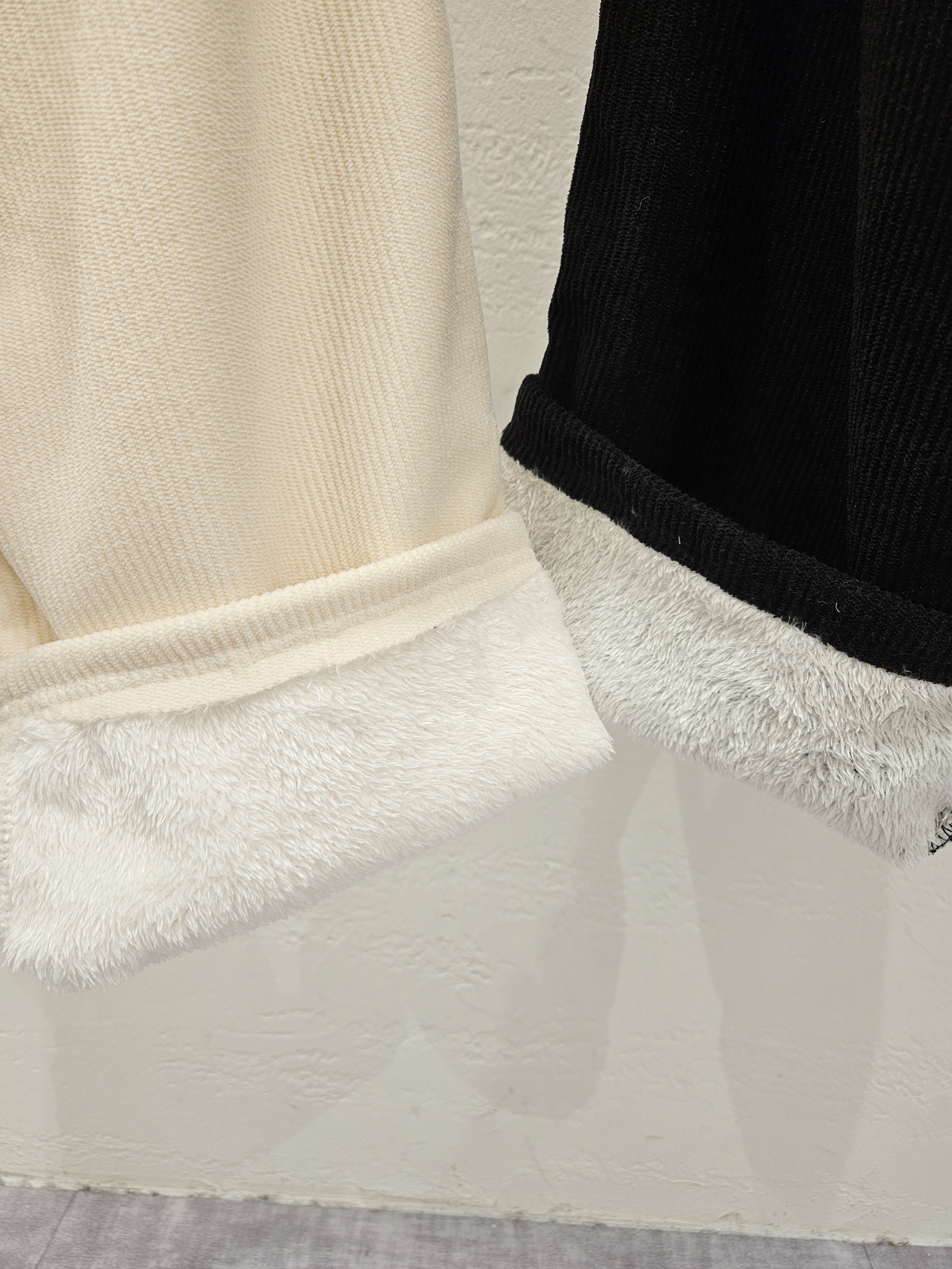 ファー裏地コーデュロイドローストリングウエストゴムワイドパンツ | 詳細画像14