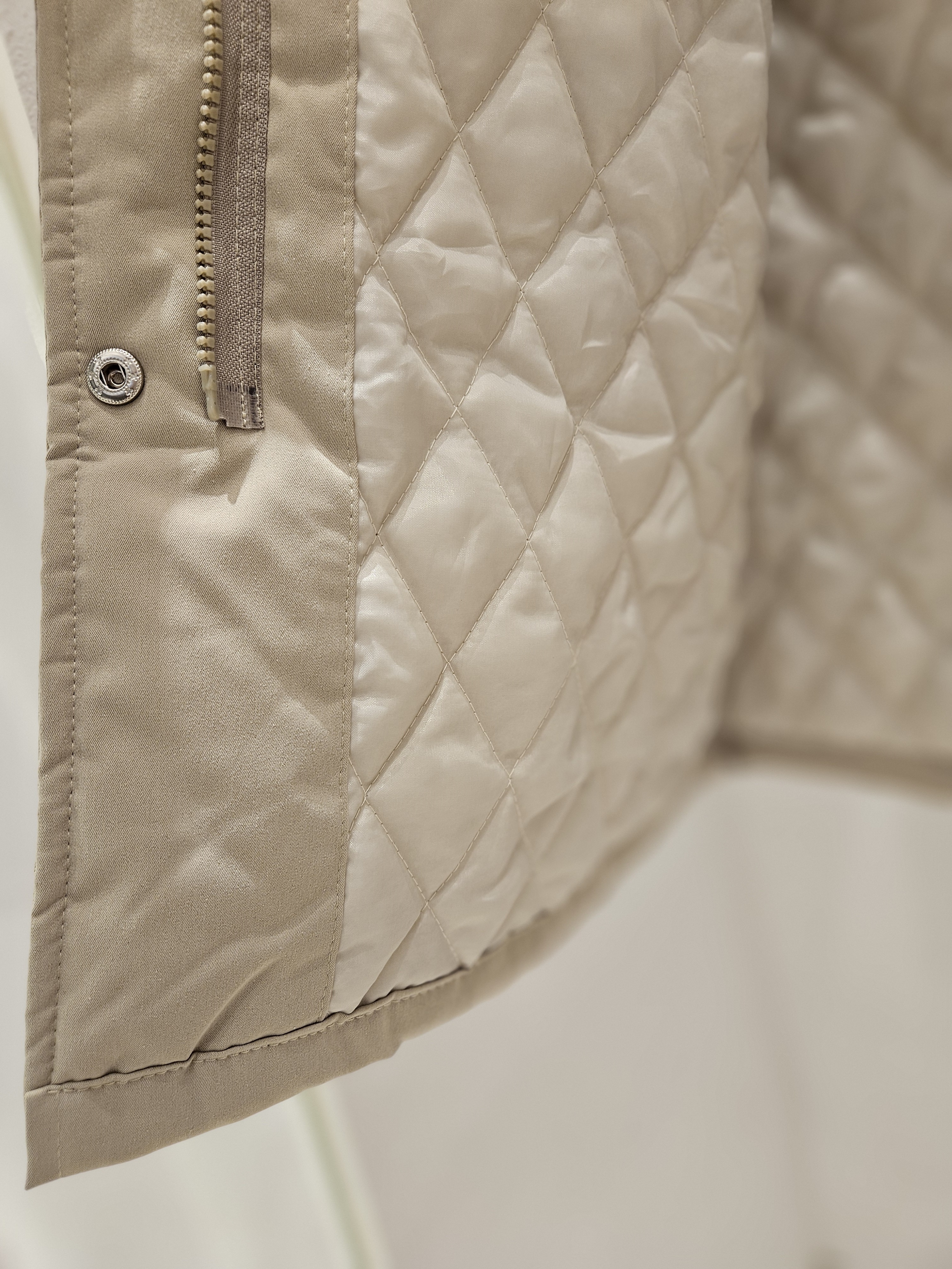 キルティングジップアップハイネックロングスナップボタンカラーダウンジャケット | 詳細画像12