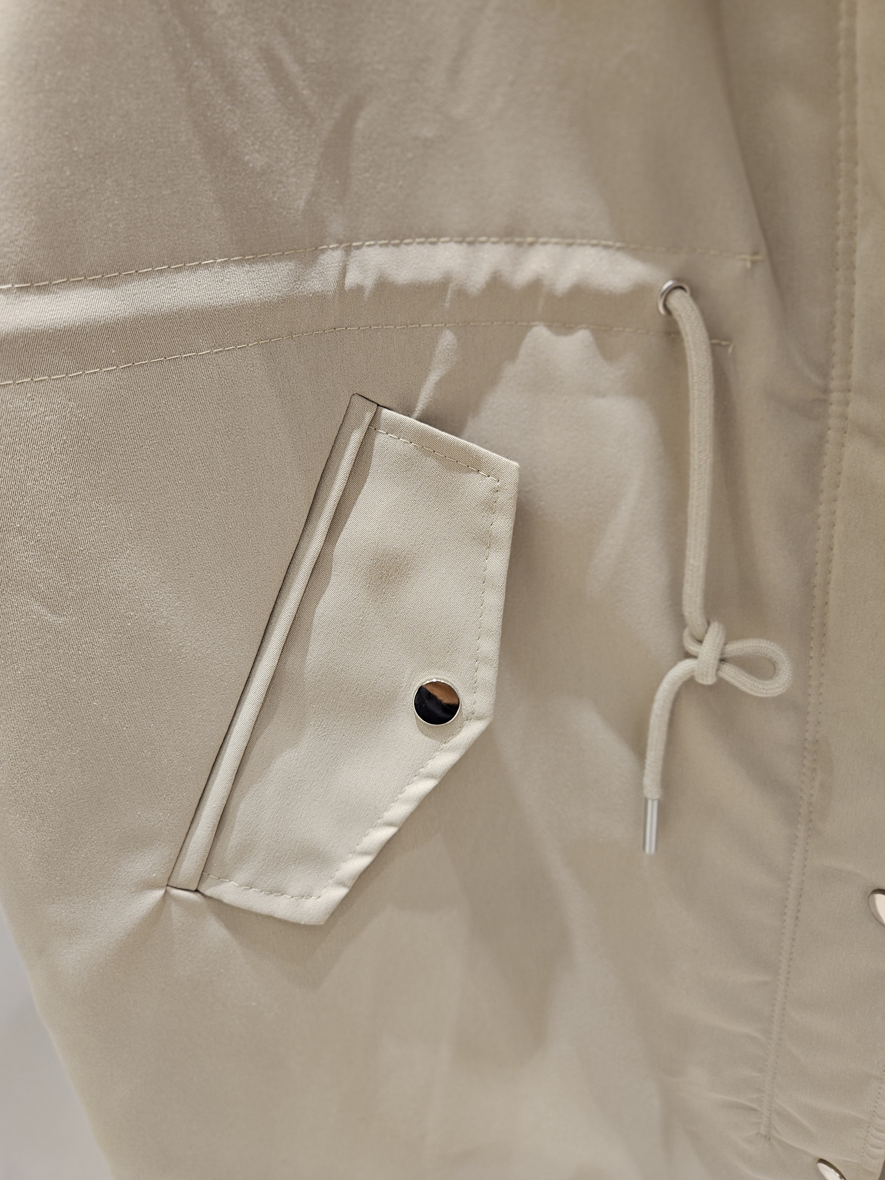 キルティングジップアップハイネックロングスナップボタンカラーダウンジャケット | 詳細画像9