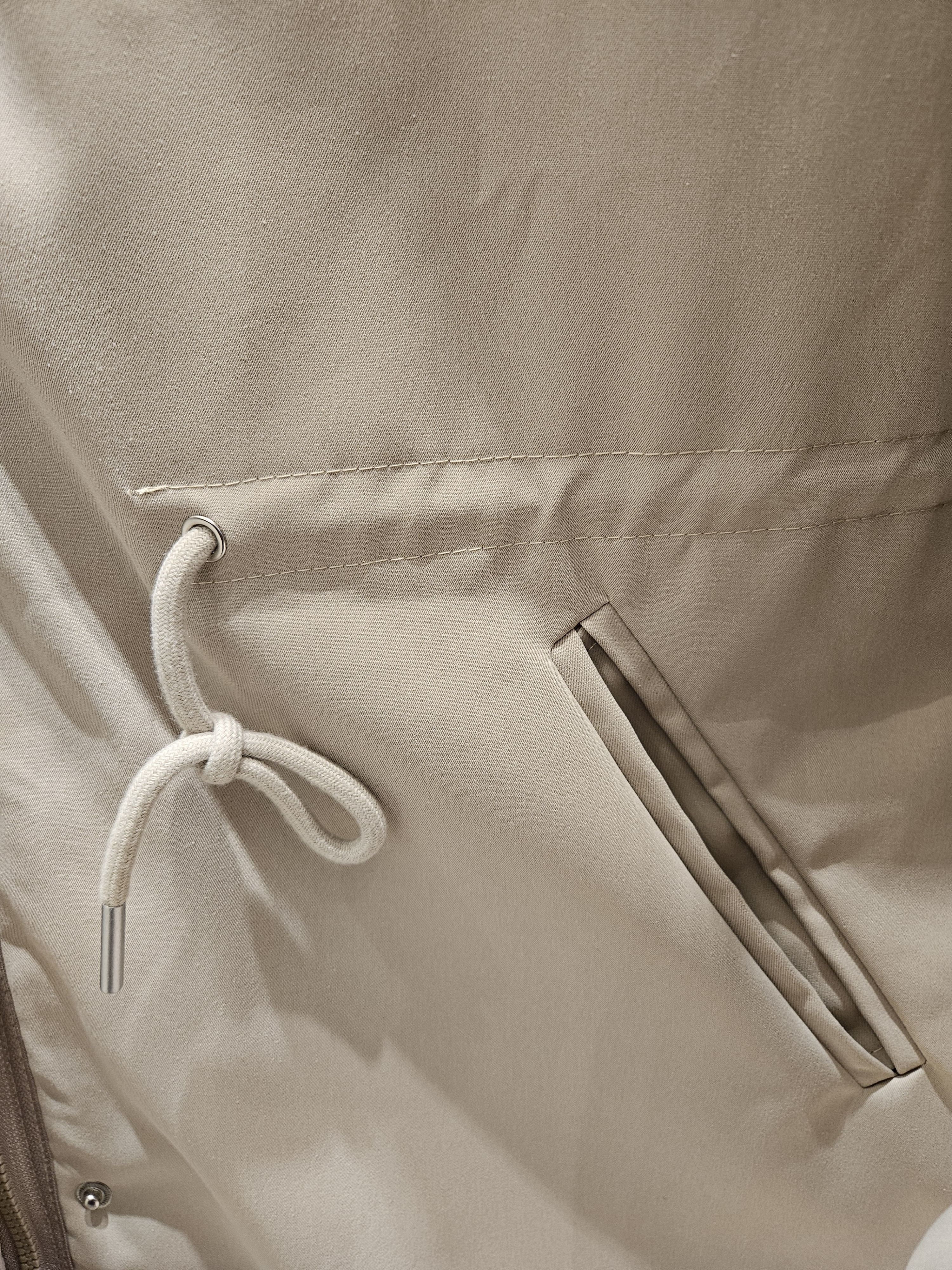 キルティングジップアップハイネックロングスナップボタンカラーダウンジャケット | 詳細画像8