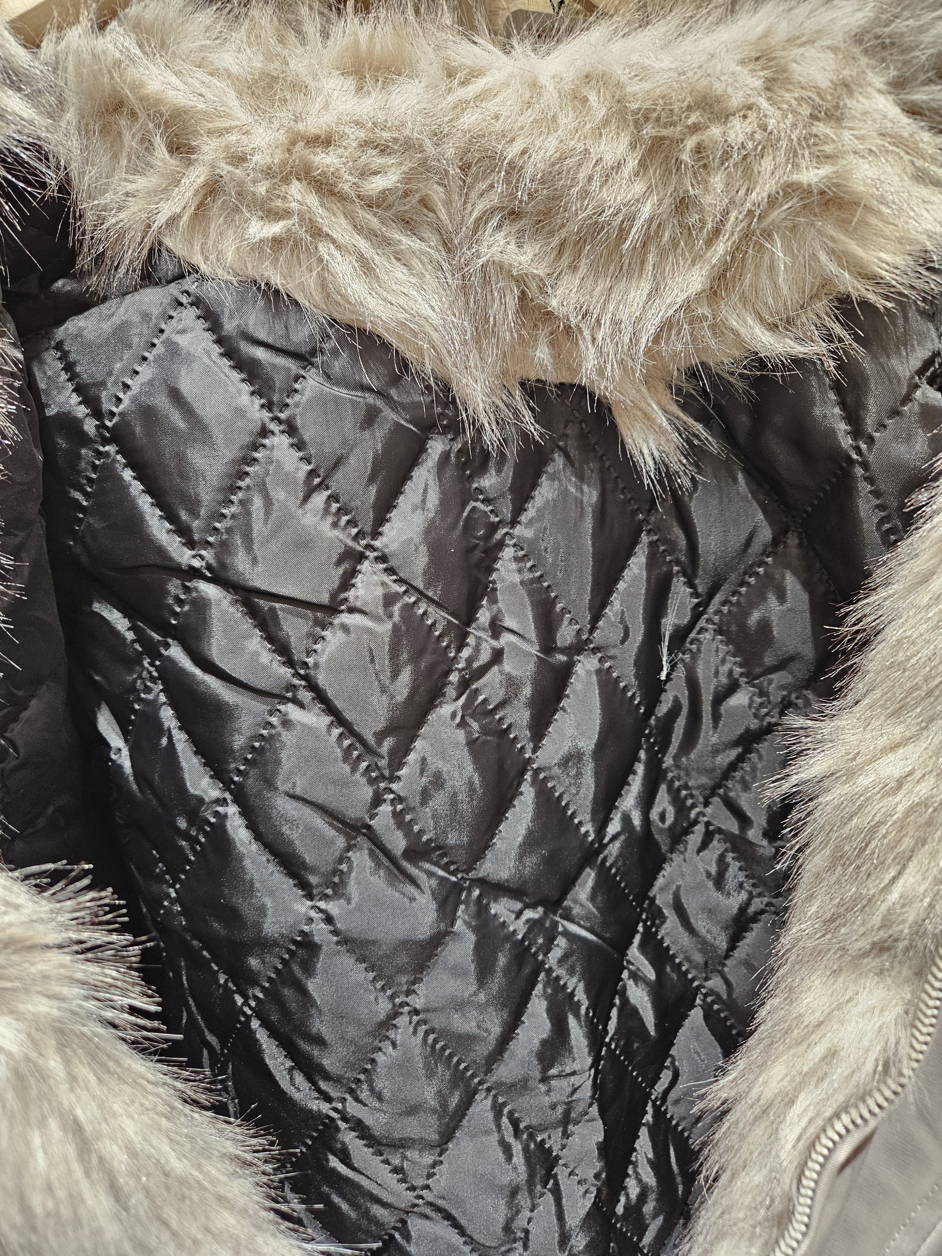 キルティングエコファージップアップフードポケットオーバーサイズジャケット | 詳細画像5