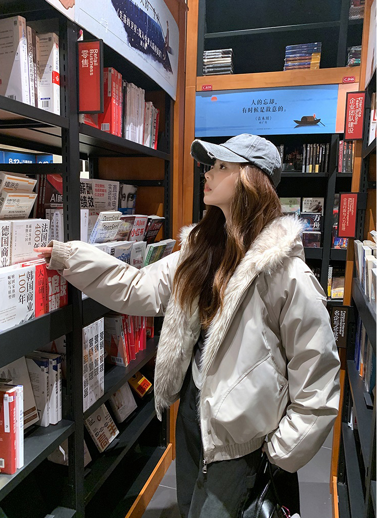 キルティングエコファージップアップフードポケットオーバーサイズジャケット | 詳細画像15