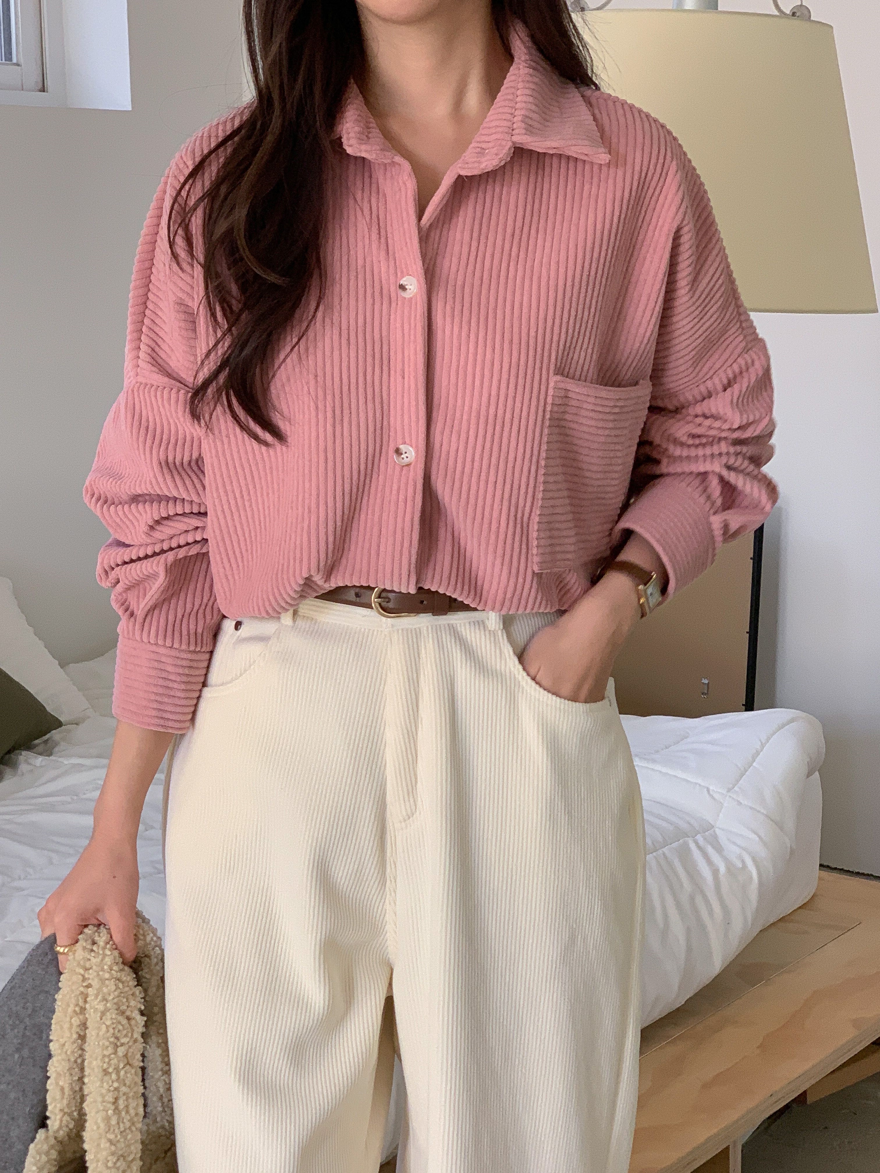 コーデュロイボタンカラーポケットカラーシャツ | 詳細画像7