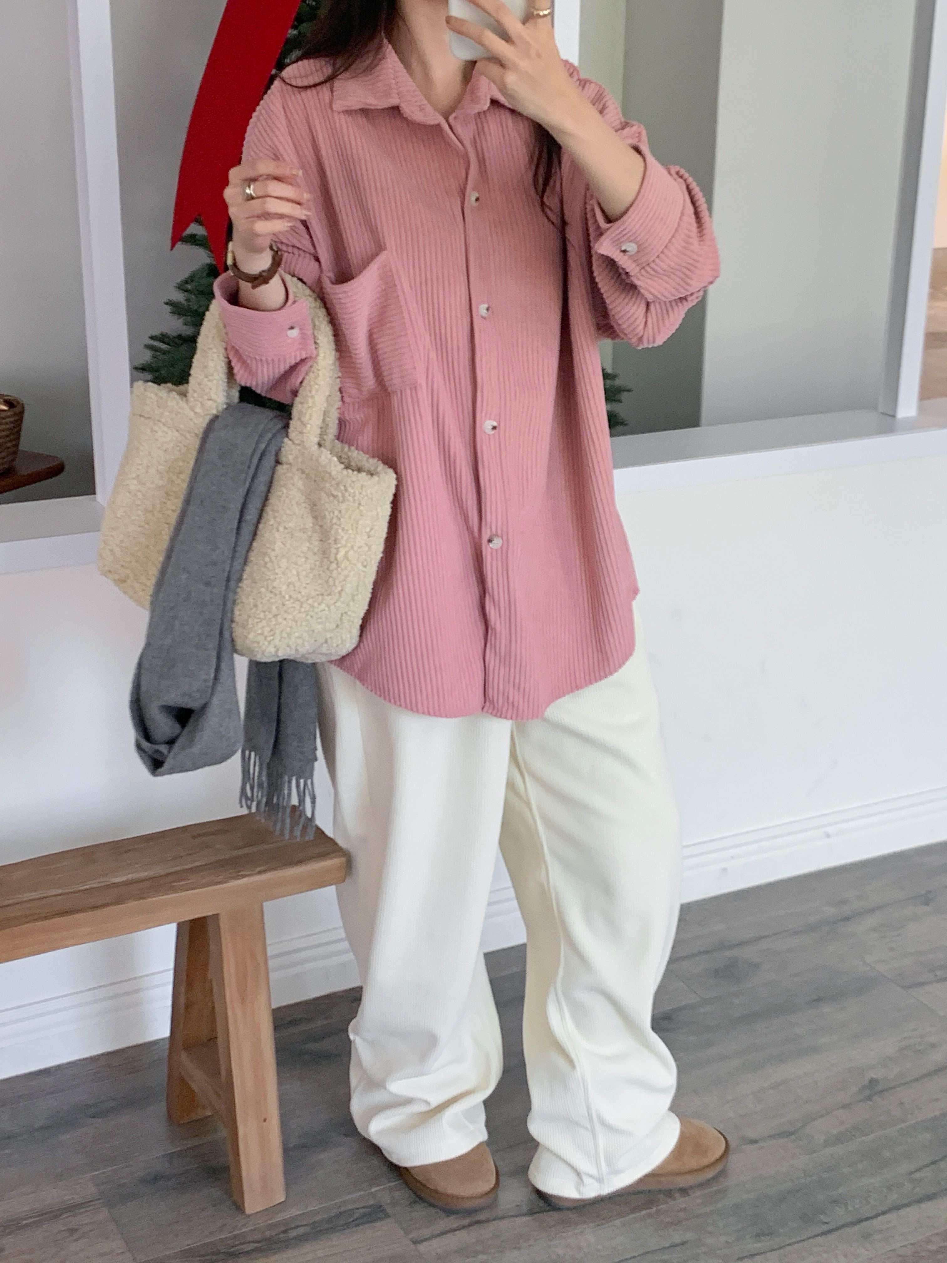 コーデュロイボタンカラーポケットカラーシャツ | 詳細画像19