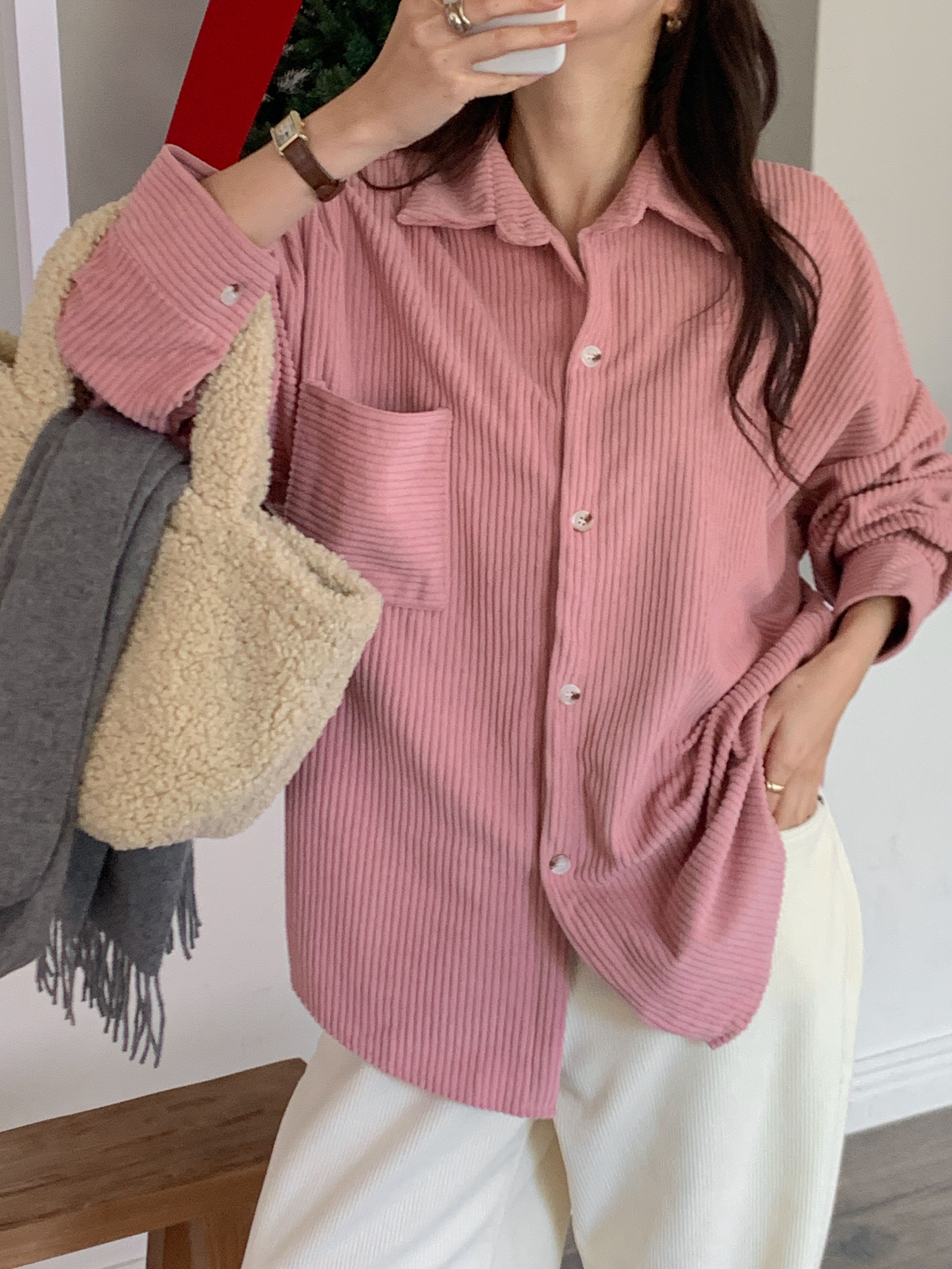 コーデュロイボタンカラーポケットカラーシャツ | 詳細画像21