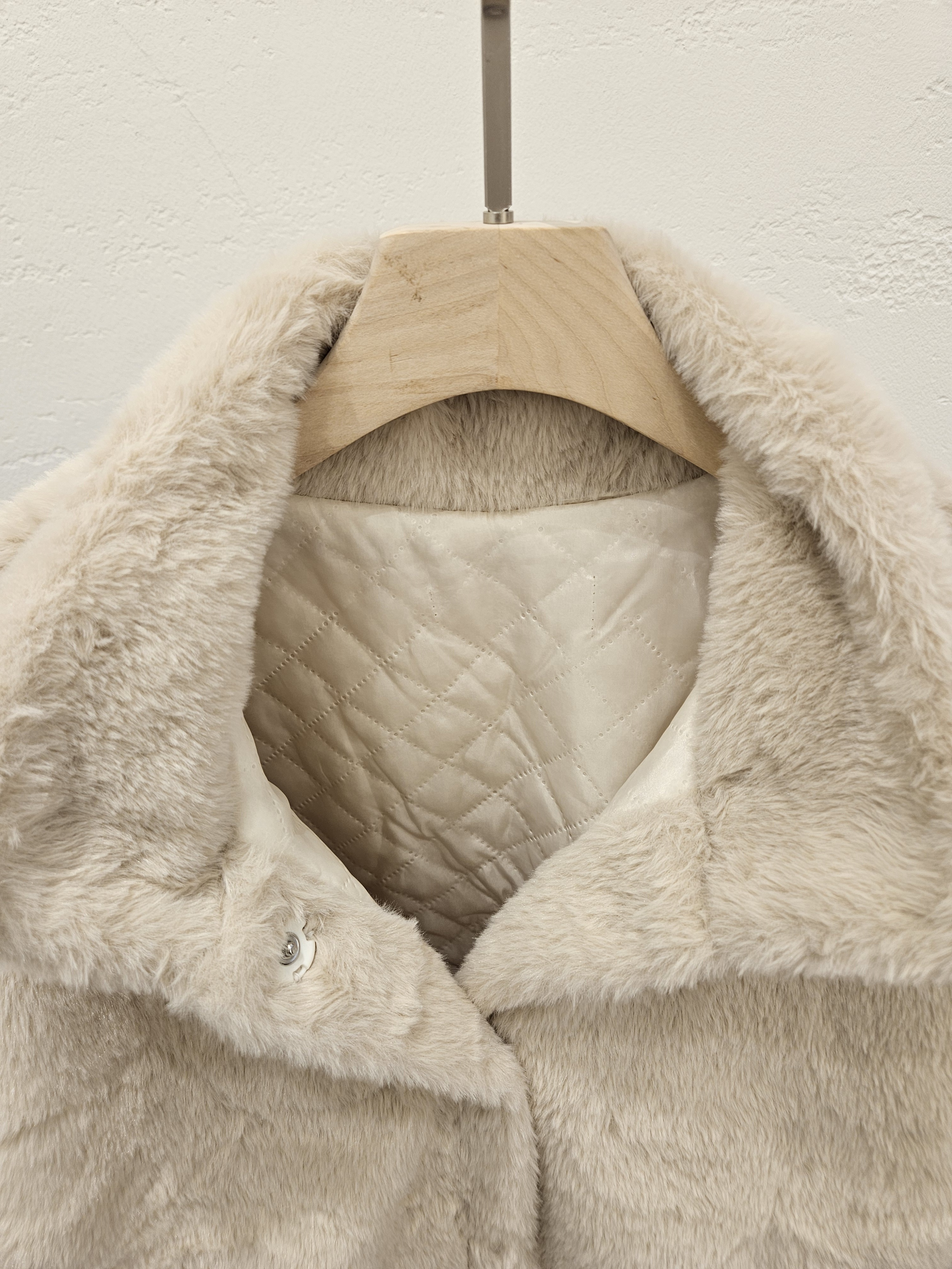 キルティングエコファーカラーハイネックベーシックジャケット | 詳細画像7