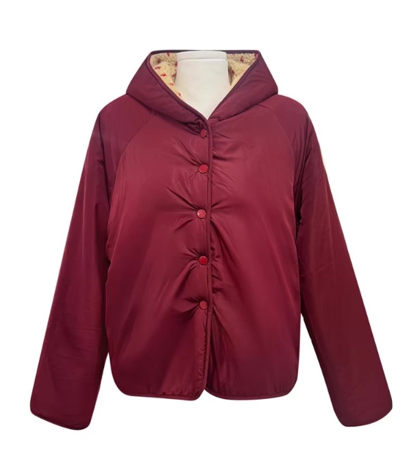 フードスナップボタンリバーシブルドットカラージャンパーリバーシブル | 詳細画像8