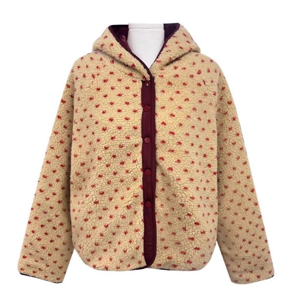 フードスナップボタンリバーシブルドットカラージャンパーリバーシブル | 詳細画像9