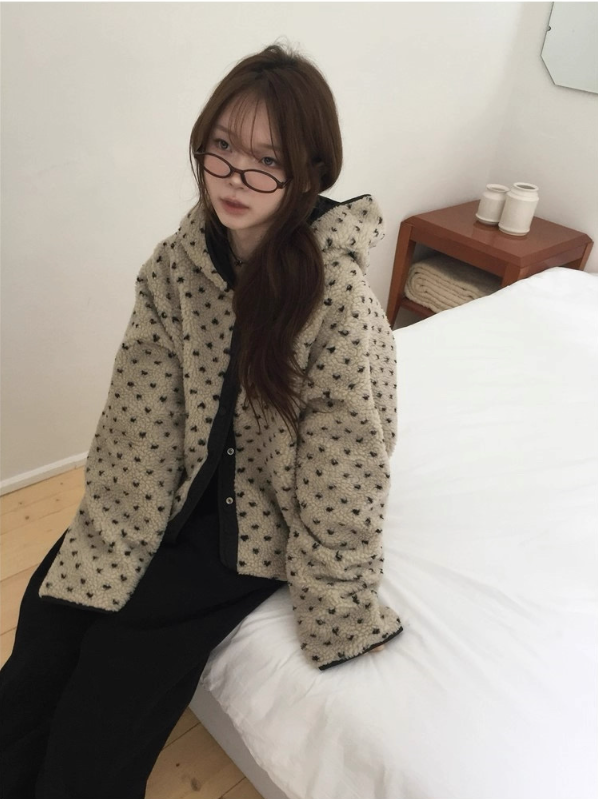 フードスナップボタンリバーシブルドットカラージャンパーリバーシブル | 詳細画像5