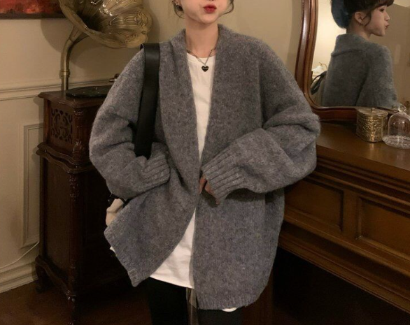 オーバーサイズルーズカラーカーディガン | 詳細画像3