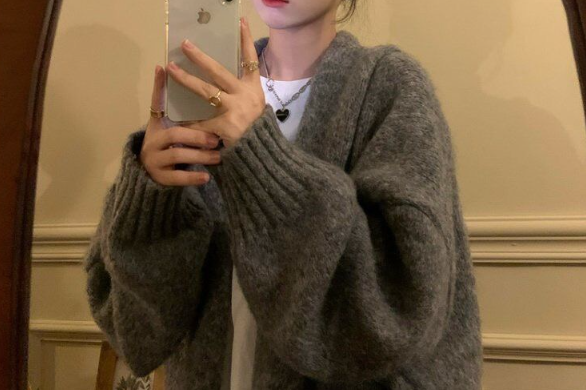 オーバーサイズルーズカラーカーディガン | 詳細画像7